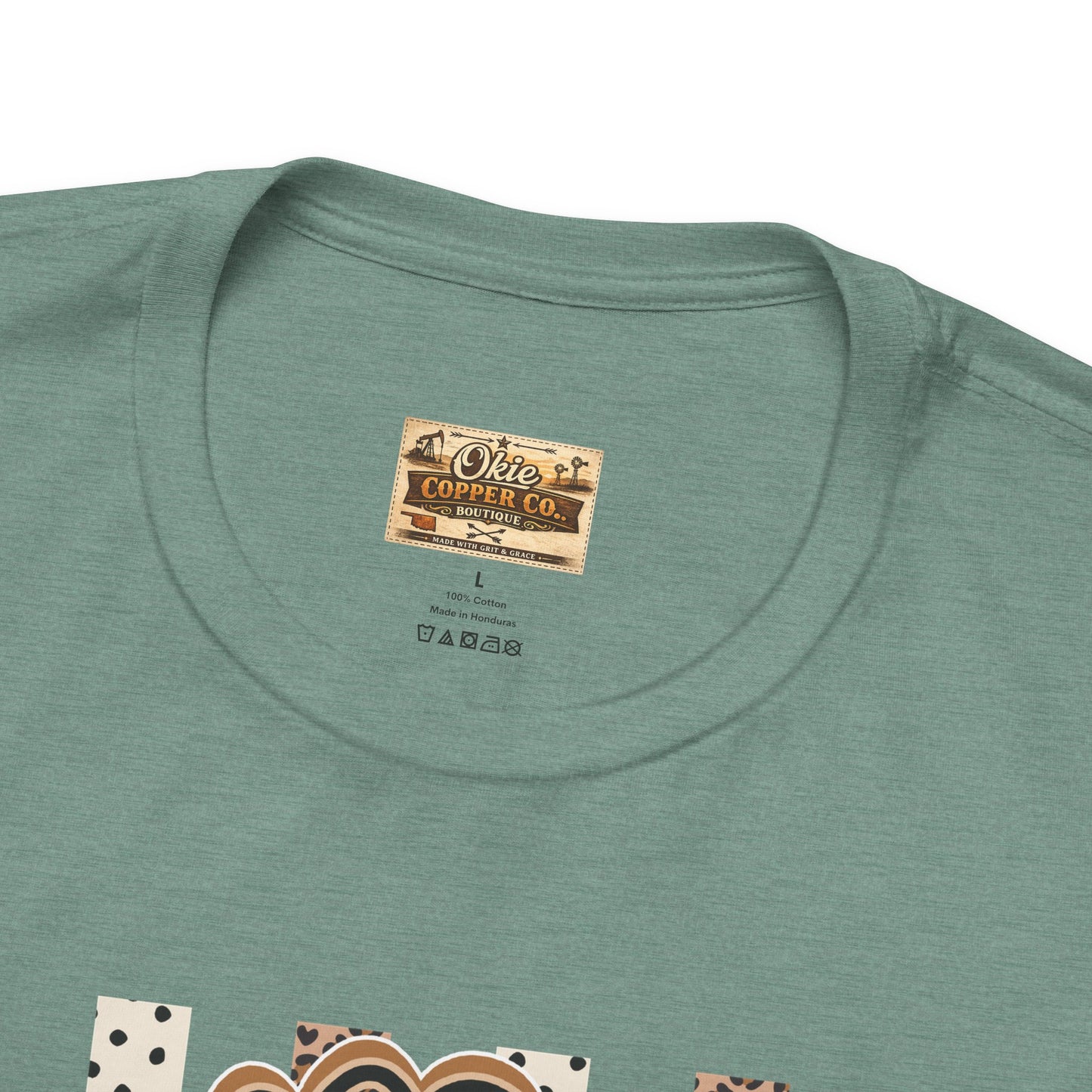 Sped S Monogram Tee — Checkerboard Leopard Graphic T-Shirt