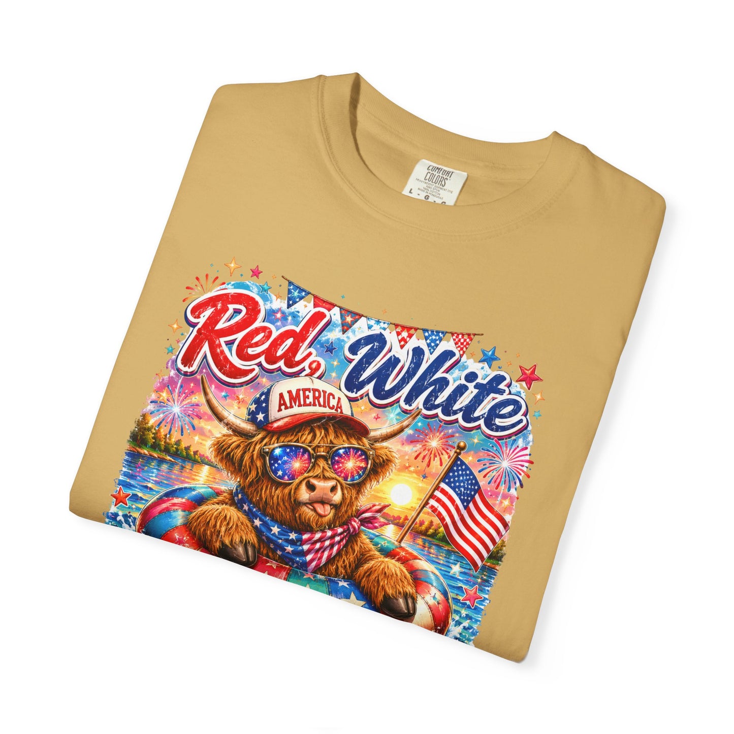 Red, White & Summer Nights T-Shirt — Patriotic Fourth of July Bear Graphic Tee