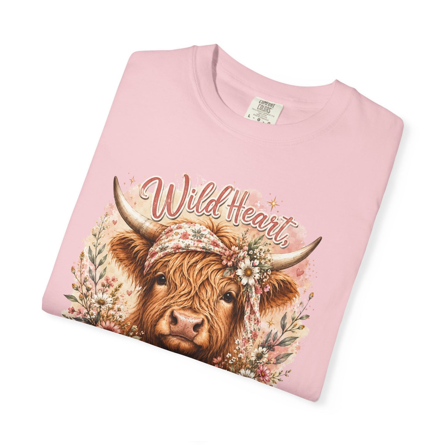 T-Shirt — “Wild Heart, Soft Soul” Highland Cow Graphic Tee