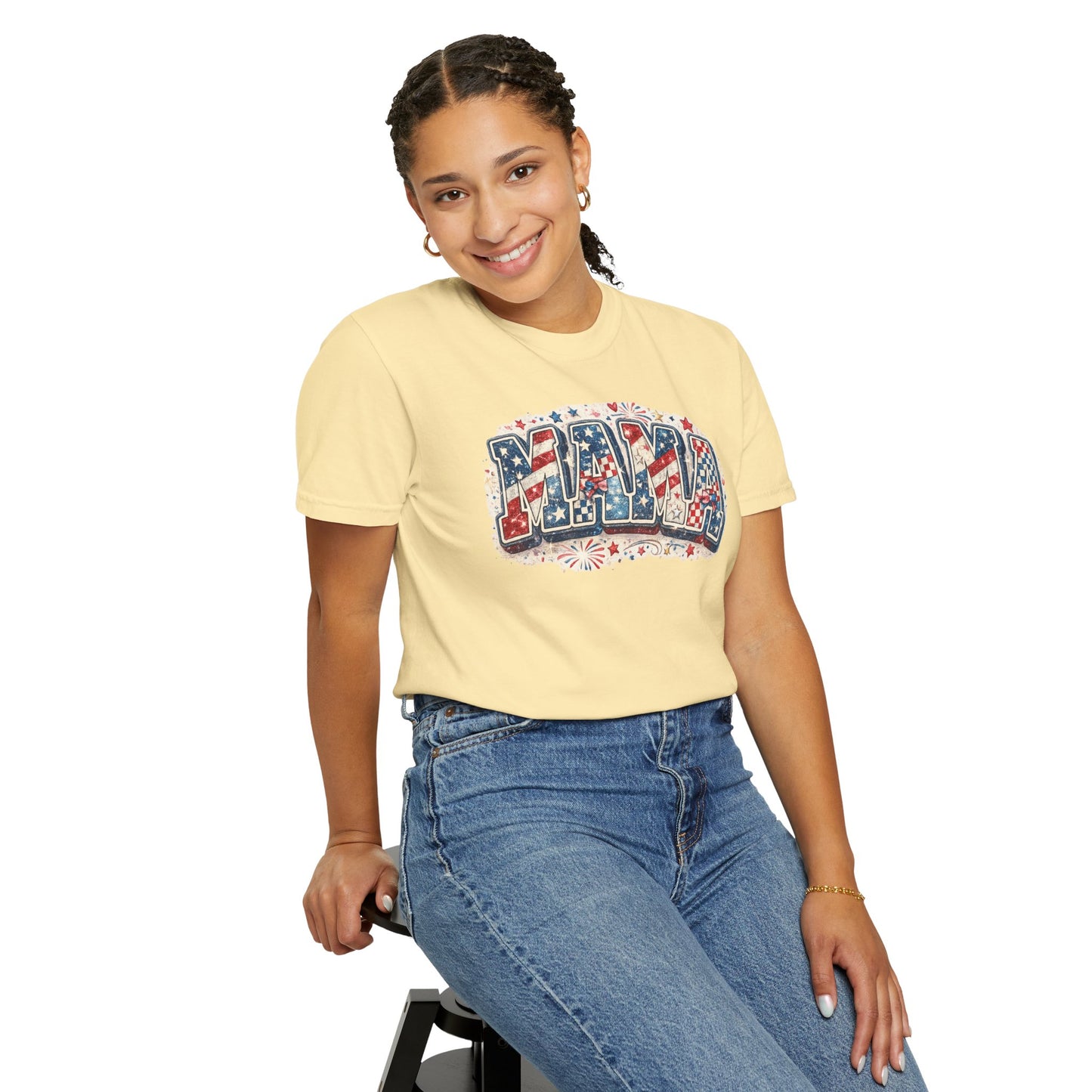 Mama Patriotic T-Shirt — Red White Blue Americana Graphic Tee