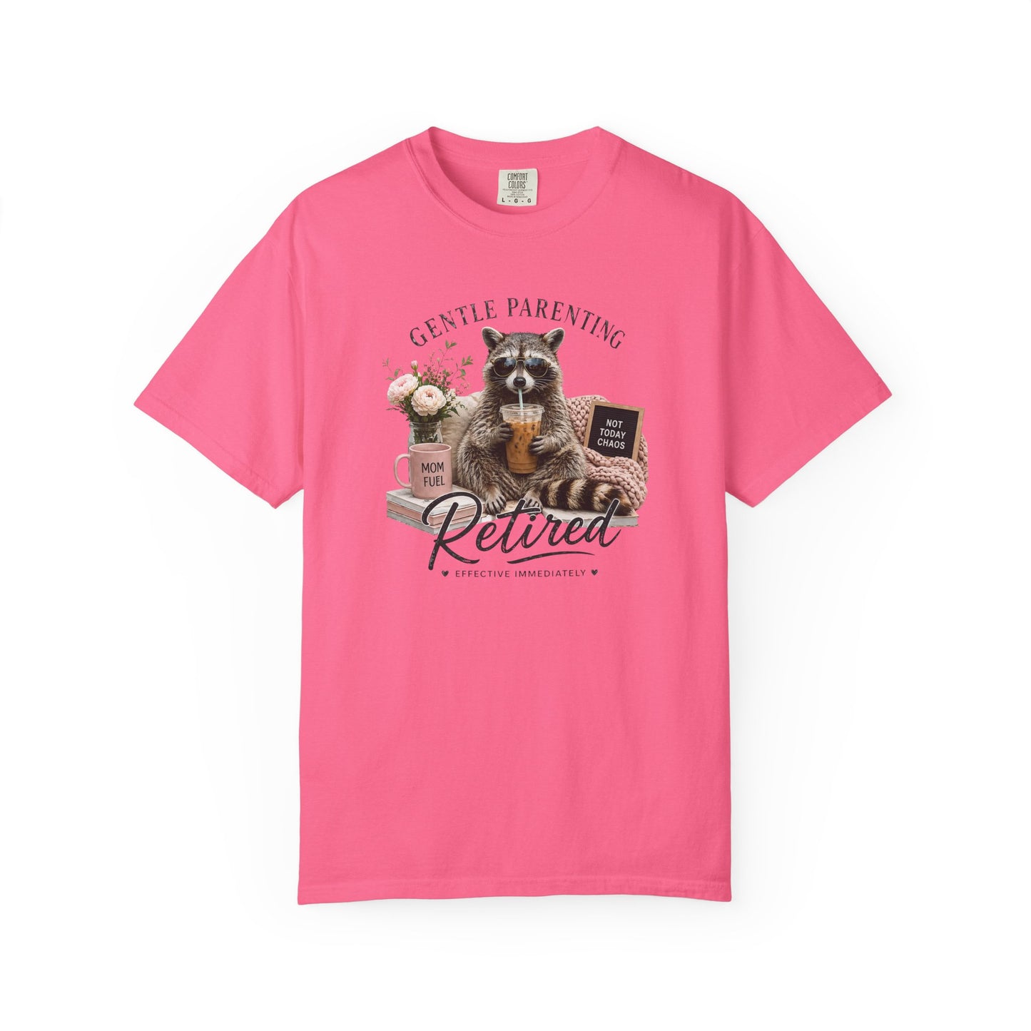 Retired Gentle Parenting Raccoon T-Shirt