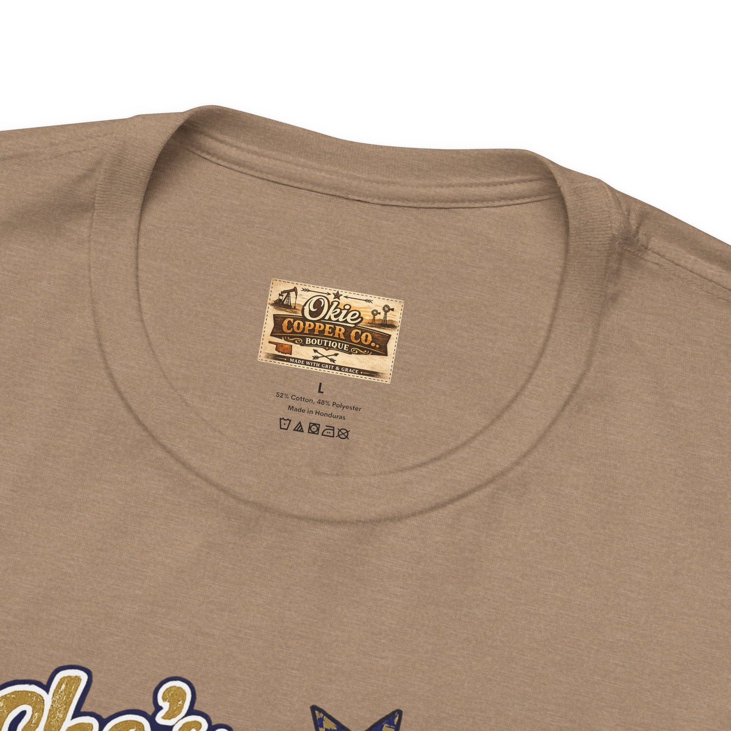 Oologah Team Tee — "Stay from Oologah Teamster" Vintage Football Graphic T-Shirt