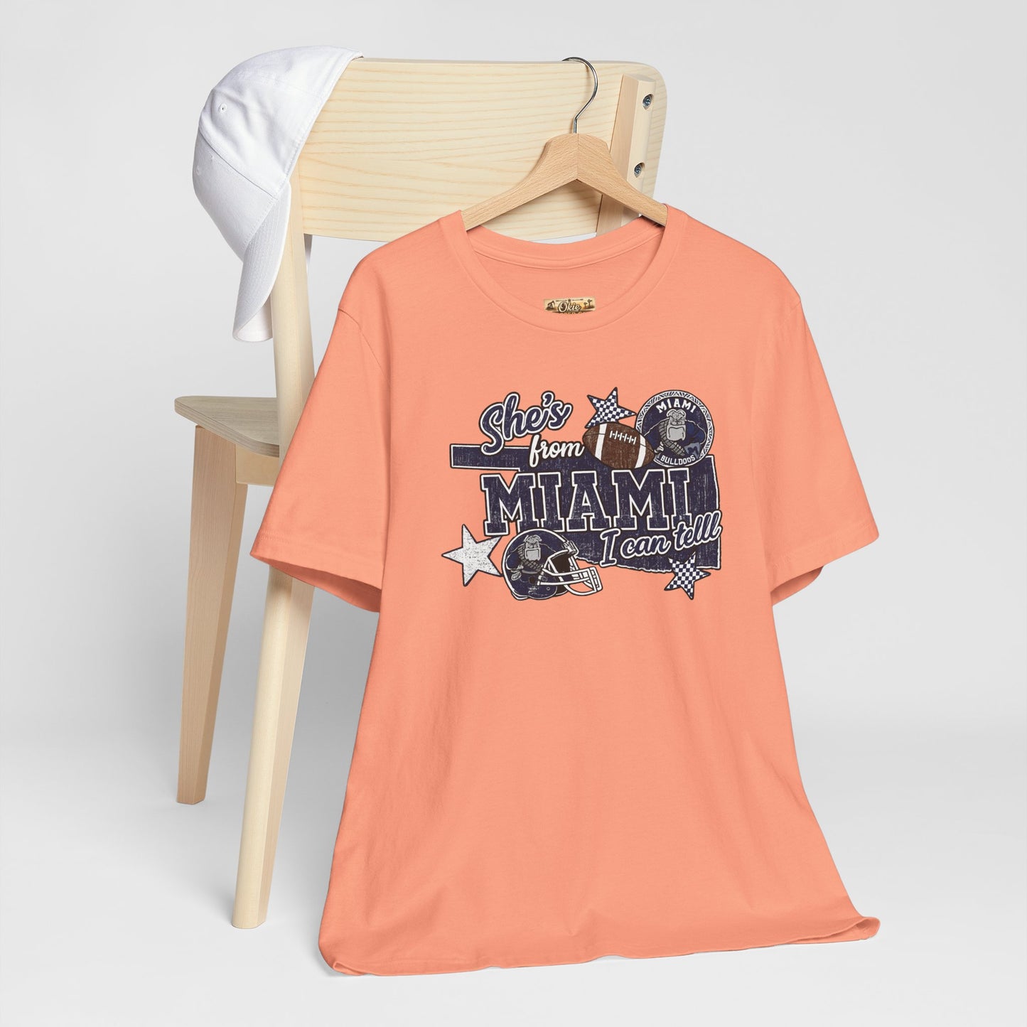 She's From Miami Graphic Tee — Retro Football Fan Shirt