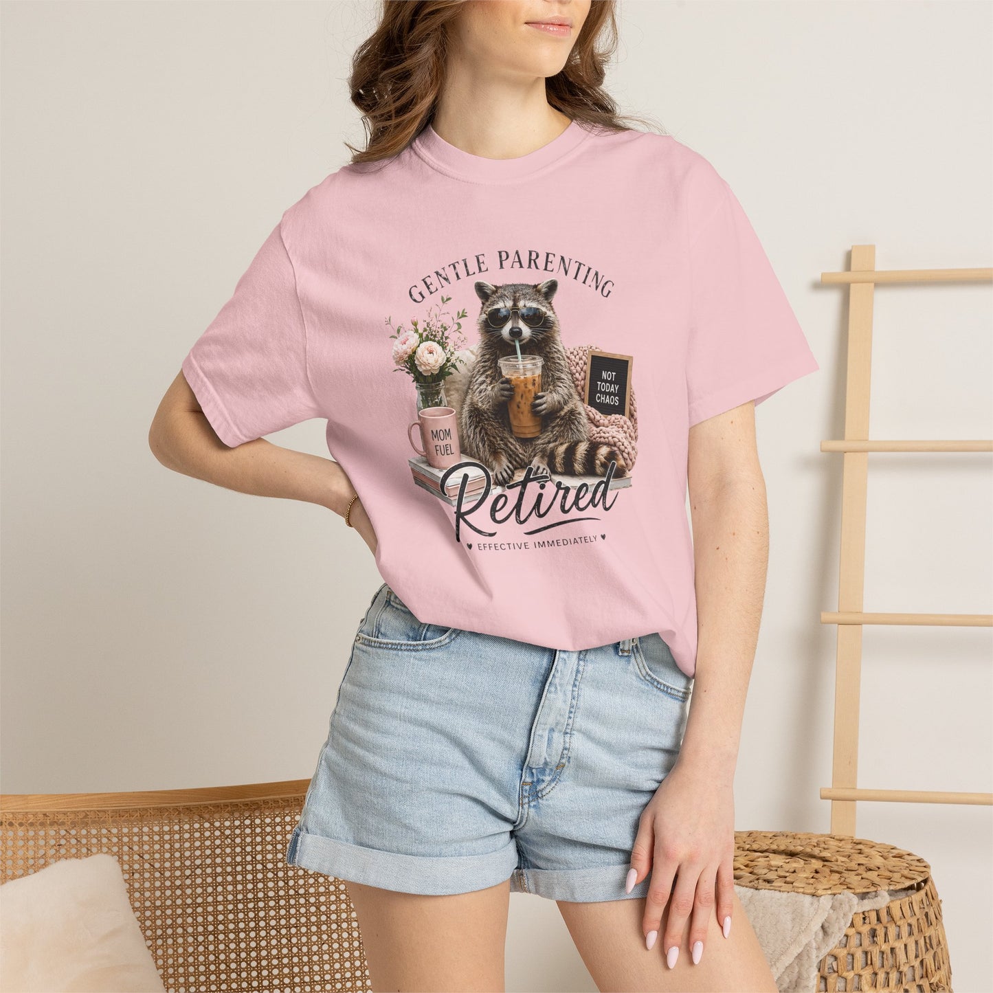 Retired Gentle Parenting Raccoon T-Shirt