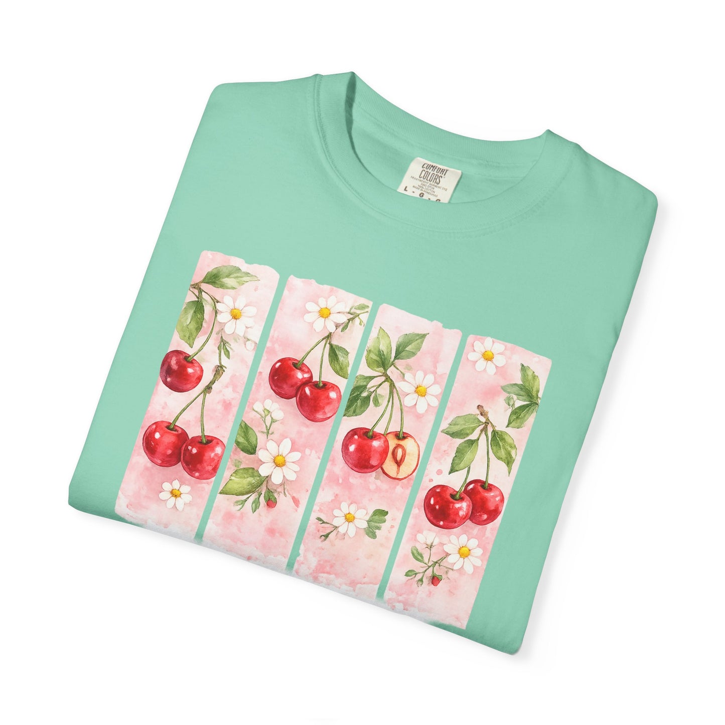 T-Shirt — "Taste & See His Goodness" Cherry Scripture Tee (Psalm 34:8)