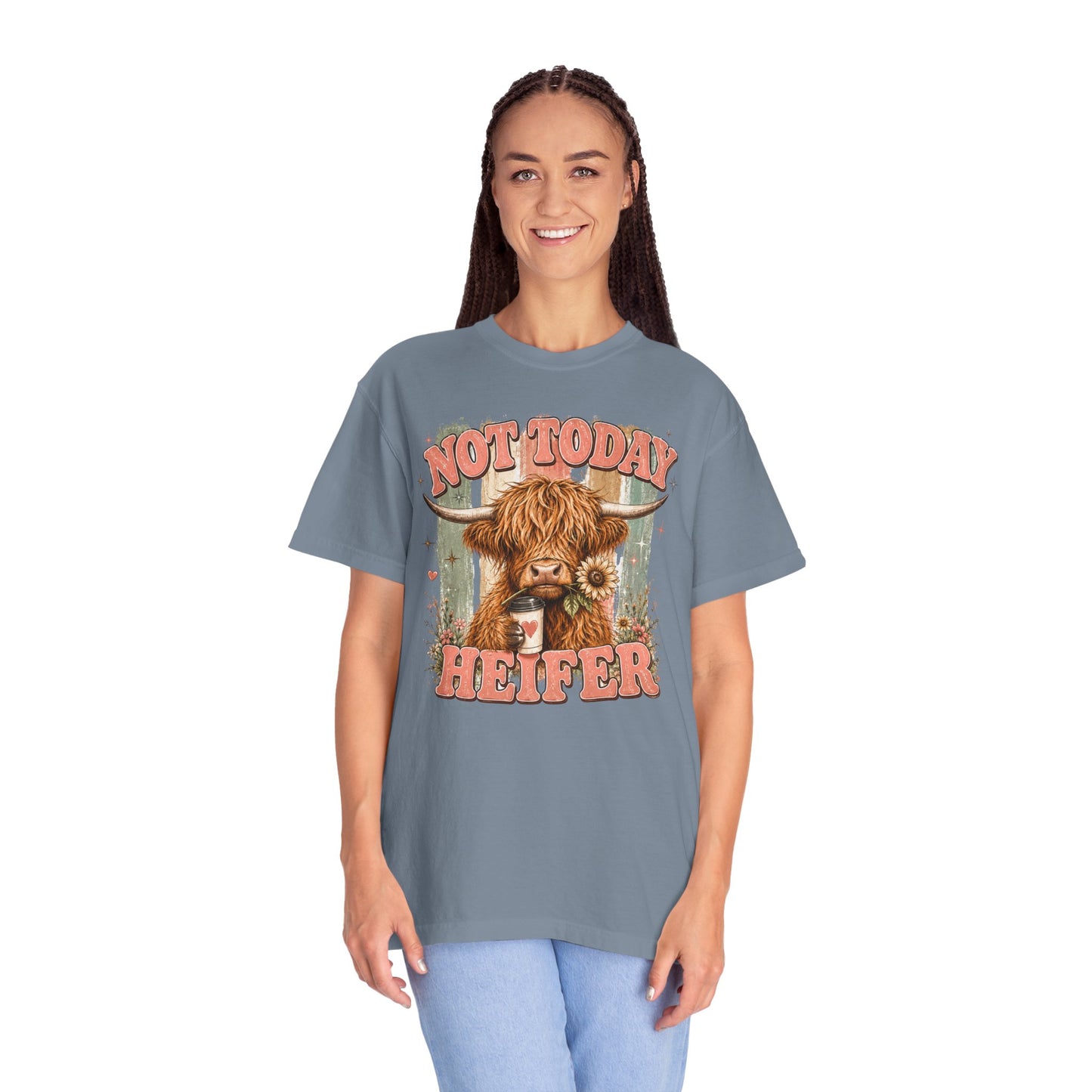 Not Today Heifer T-Shirt — Funny Highland Cow Graphic Tee