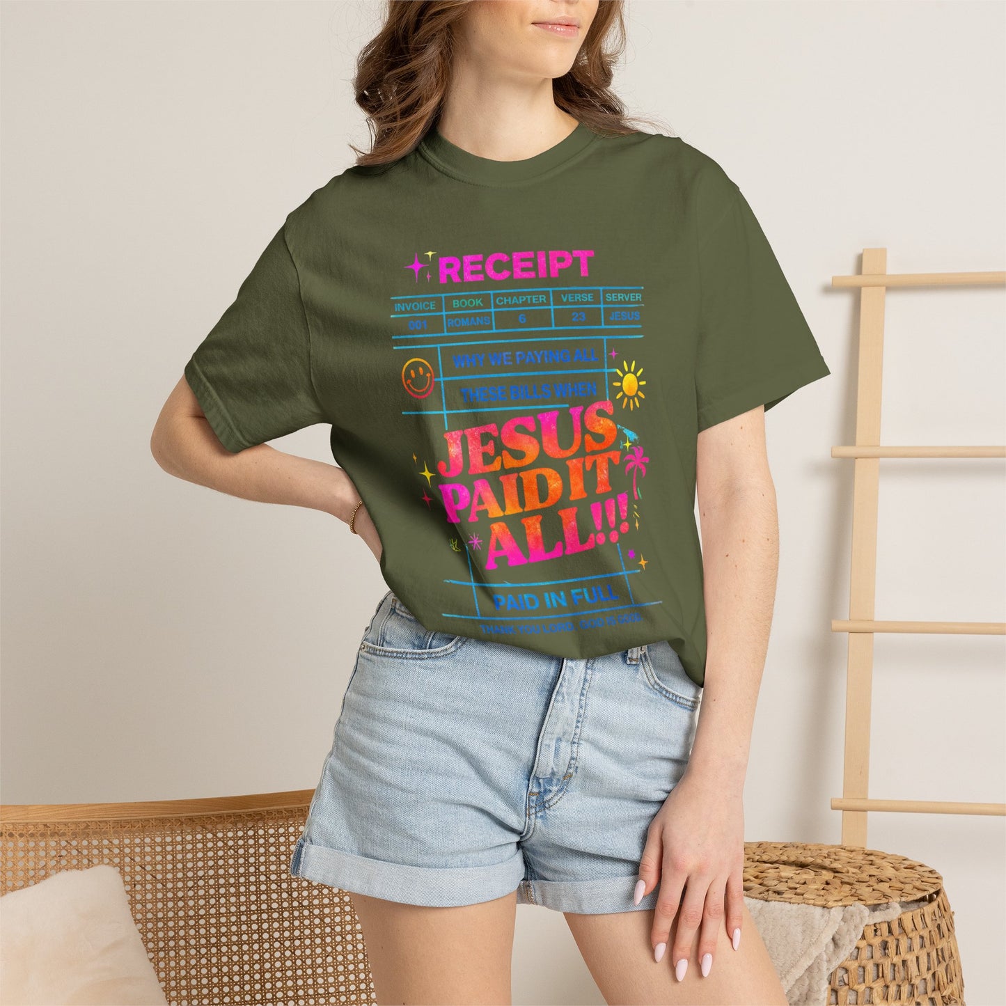 Jesus Paid It All Receipt T-Shirt