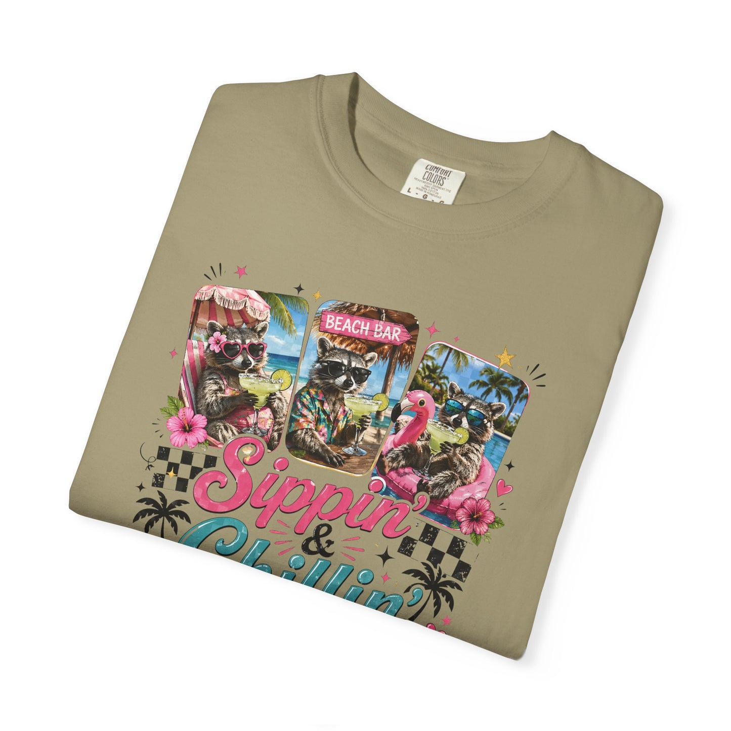 Sippin' & Chillin' T-Shirt — Retro Tropical Drink Graphic Tee