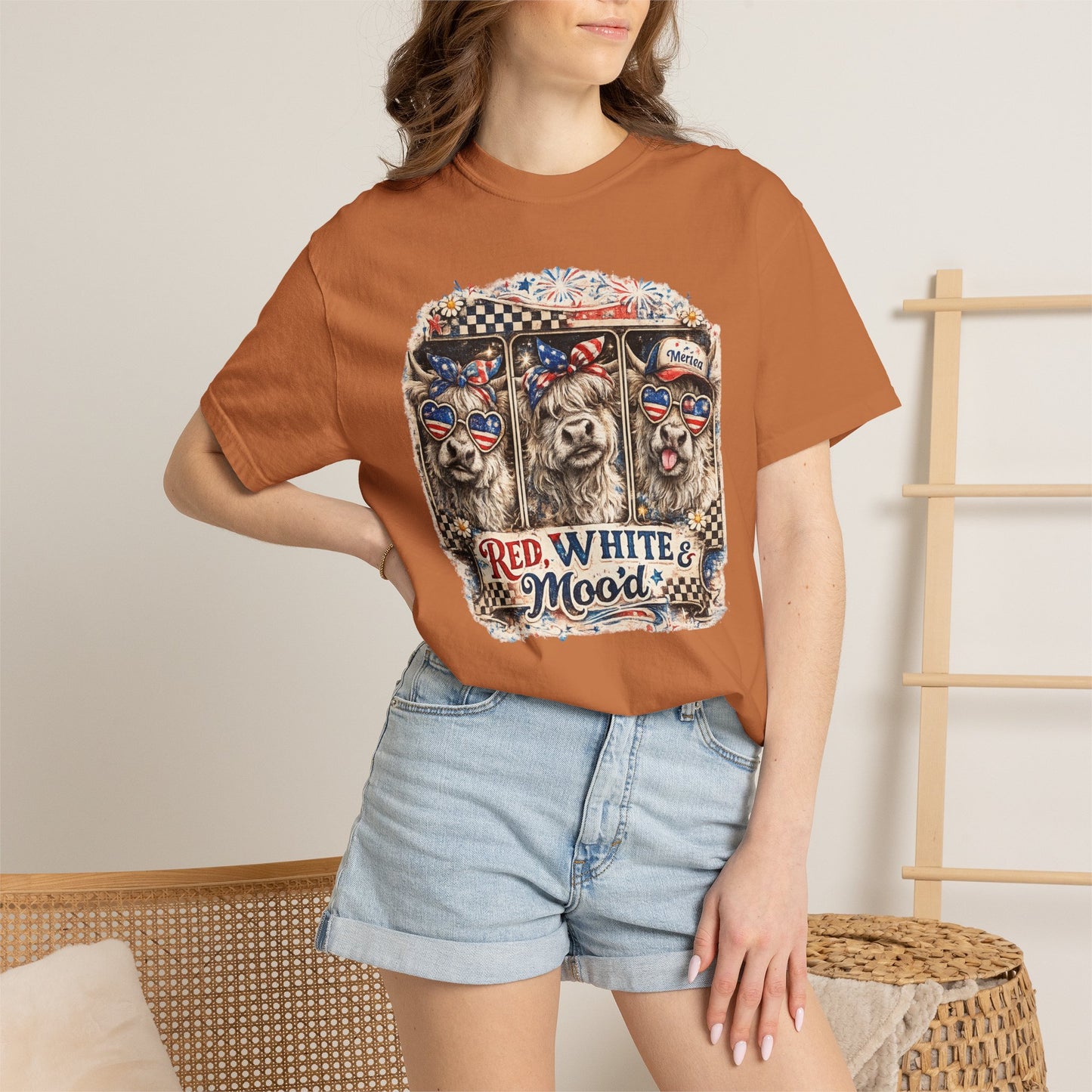 Patriotic Dogs "Red, White & Moo-d" T-Shirt