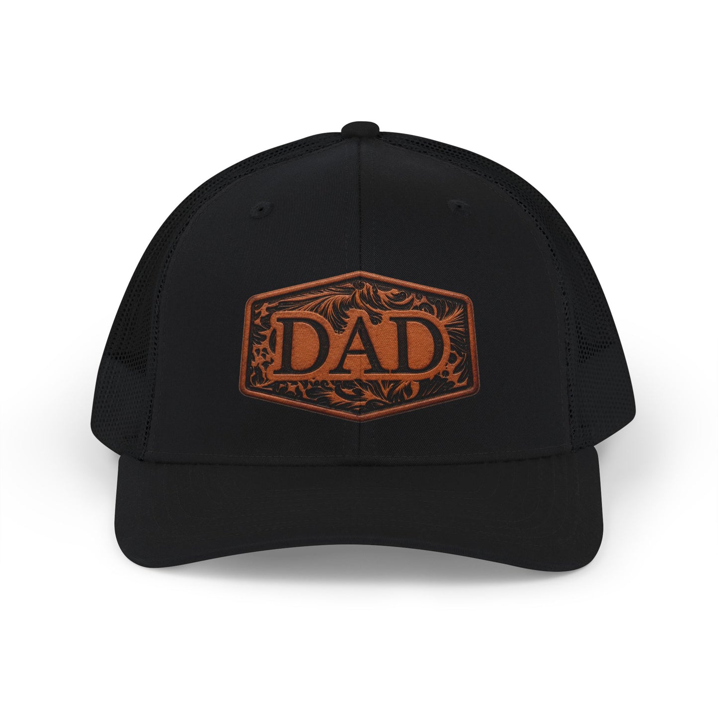 Dad Trucker Cap — Vintage Leather Patch Snapback Hat