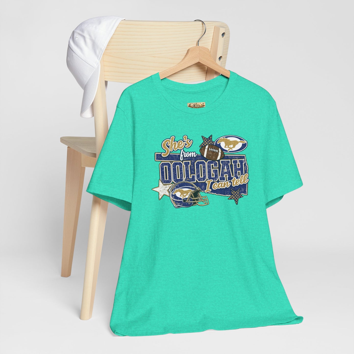 Oologah Team Tee — "Stay from Oologah Teamster" Vintage Football Graphic T-Shirt