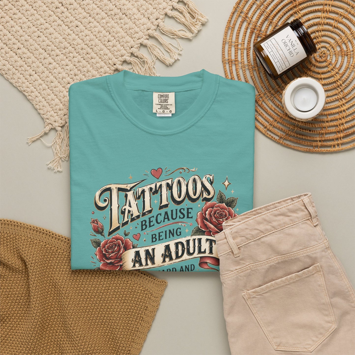 "Tattoos Because Being An Adult I Deserve Stickers" T-Shirt
