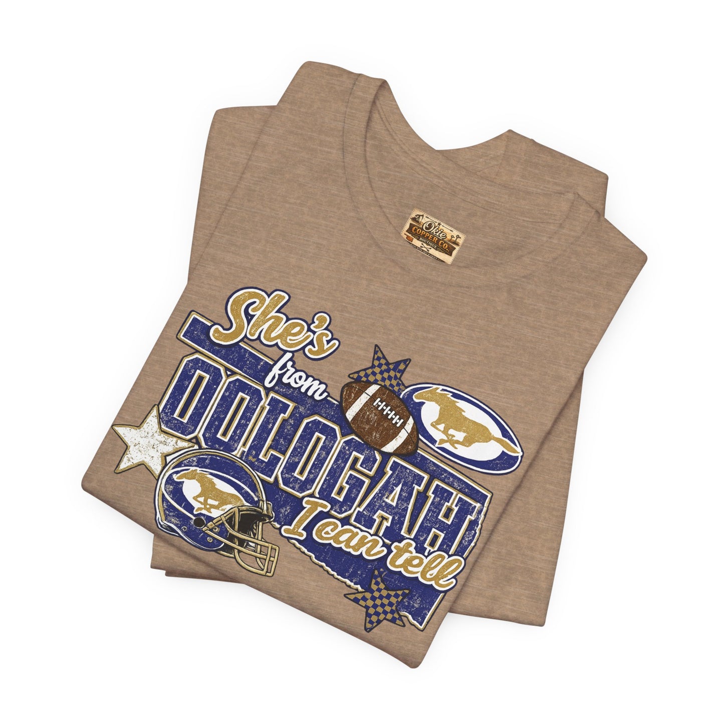 Oologah Team Tee — "Stay from Oologah Teamster" Vintage Football Graphic T-Shirt