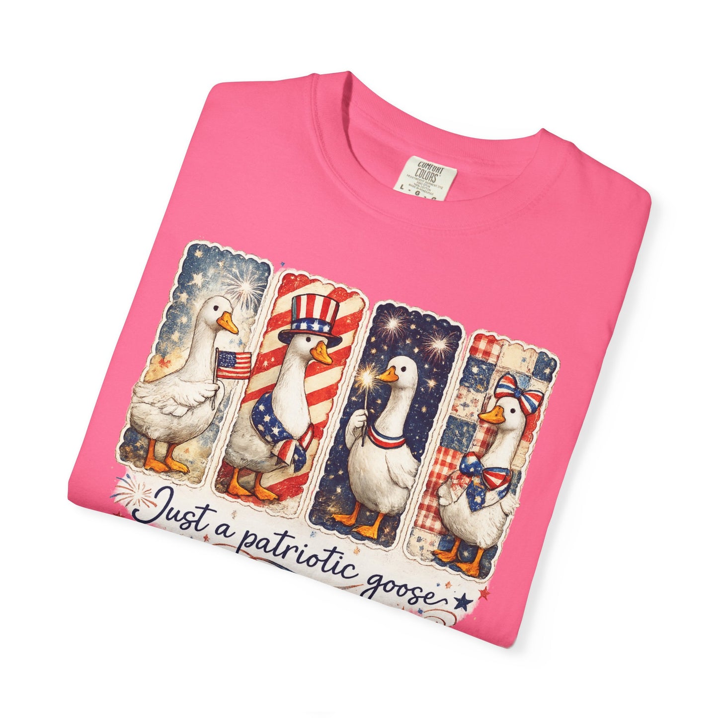 Patriotic Goose T-Shirt — "Just a patriotic goose" Americana Tee