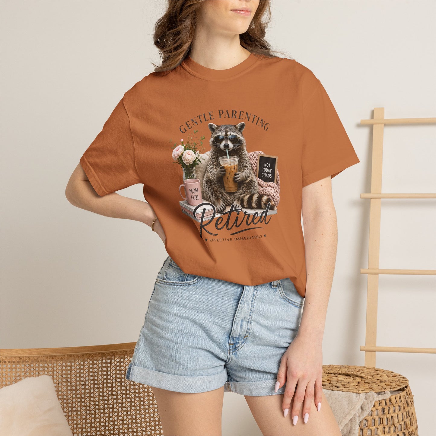 Retired Gentle Parenting Raccoon T-Shirt