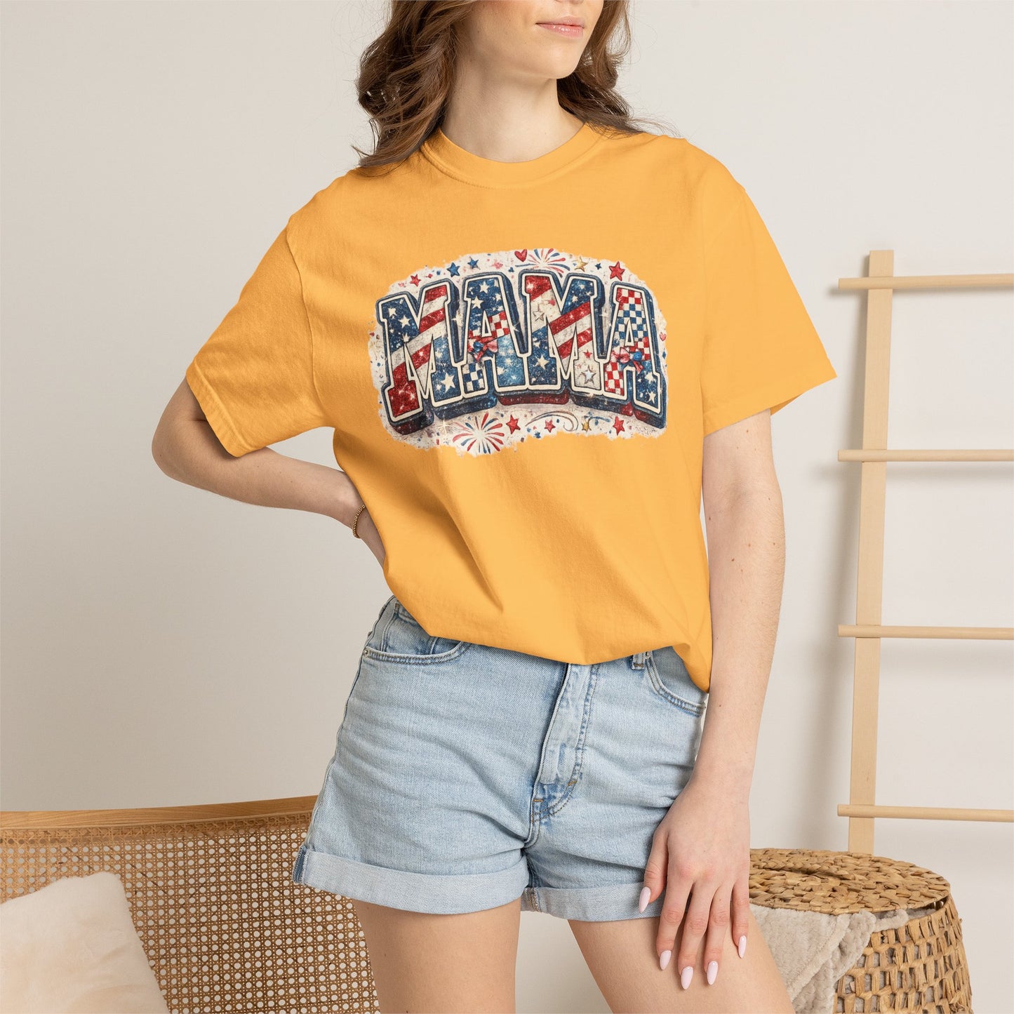Mama Patriotic T-Shirt — Red White Blue Americana Graphic Tee