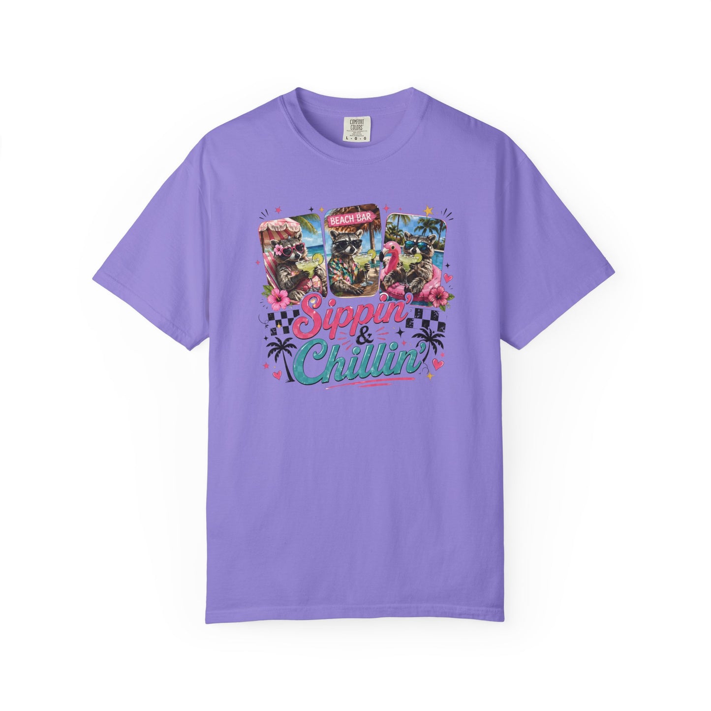 Sippin' & Chillin' T-Shirt — Retro Tropical Drink Graphic Tee