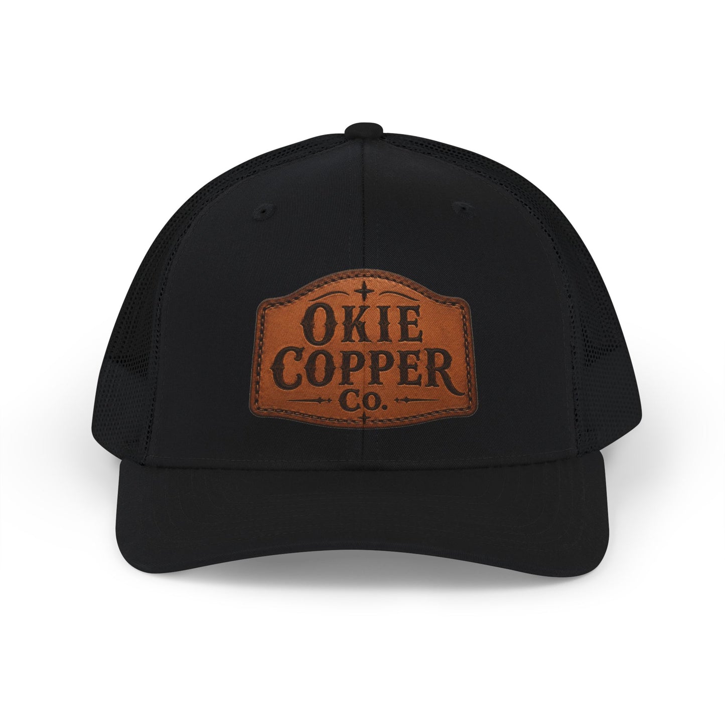 Okie Copper Co. Leather Patch Trucker Hat