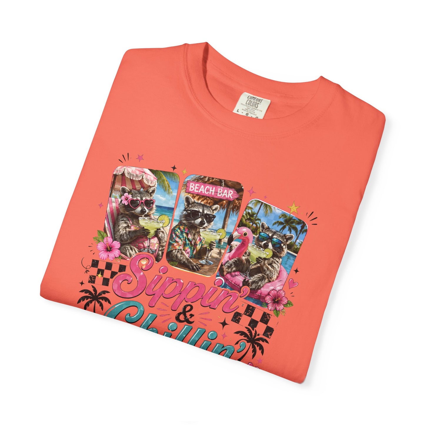 Sippin' & Chillin' T-Shirt — Retro Tropical Drink Graphic Tee