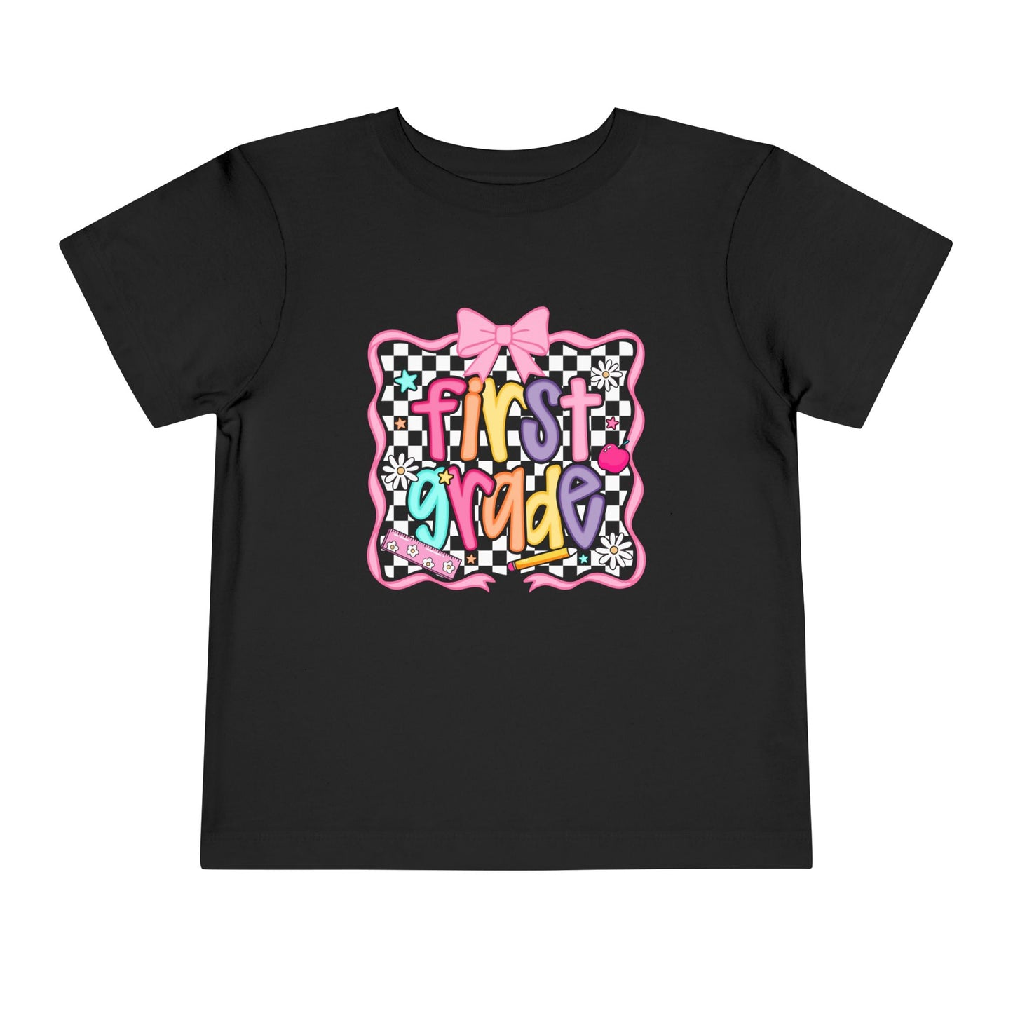 First Grade Toddler Tee — Colorful Back-to-School Graphic Shirt