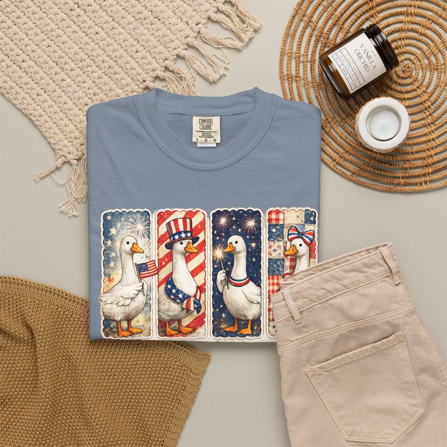 Patriotic Goose T-Shirt — "Just a patriotic goose" Americana Tee