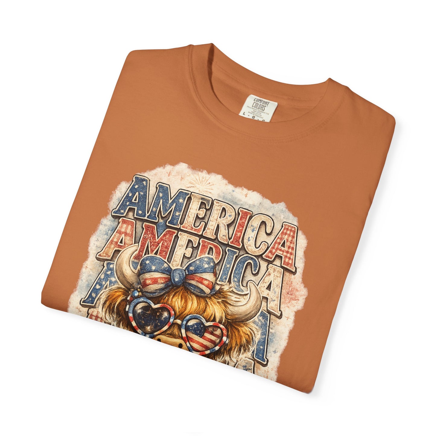 America Bulldog Graphic T-Shirt — "America" "Land of the Free" Patriotic Tee