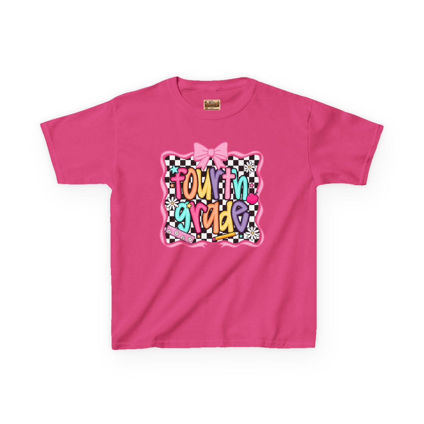 Fourth Grade Kids T‑Shirt – Colorful Back to School Design ("Fourth Grade")
