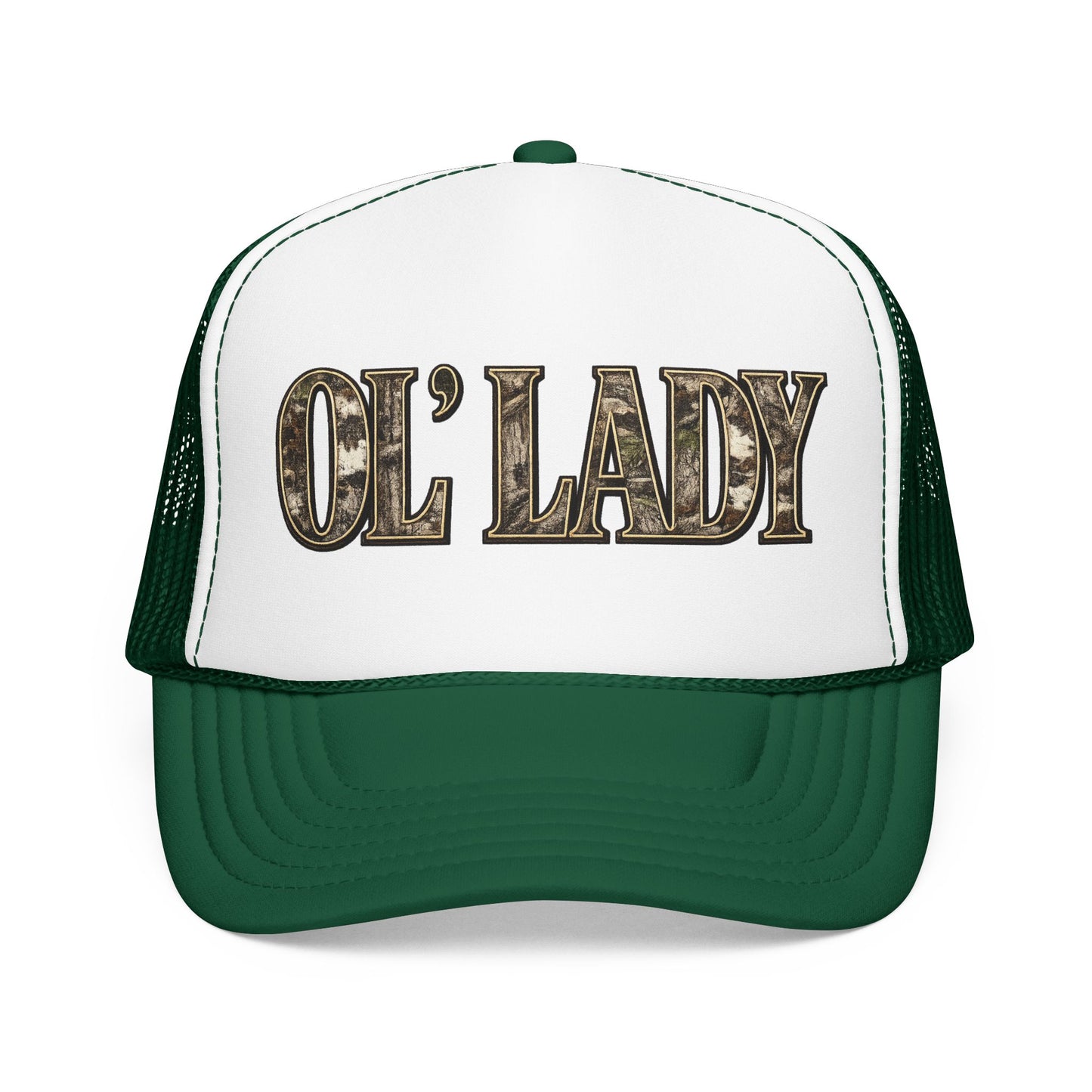 Ol' Lady Trucker Hat — Vintage Rustic Foam Cap for Country Style