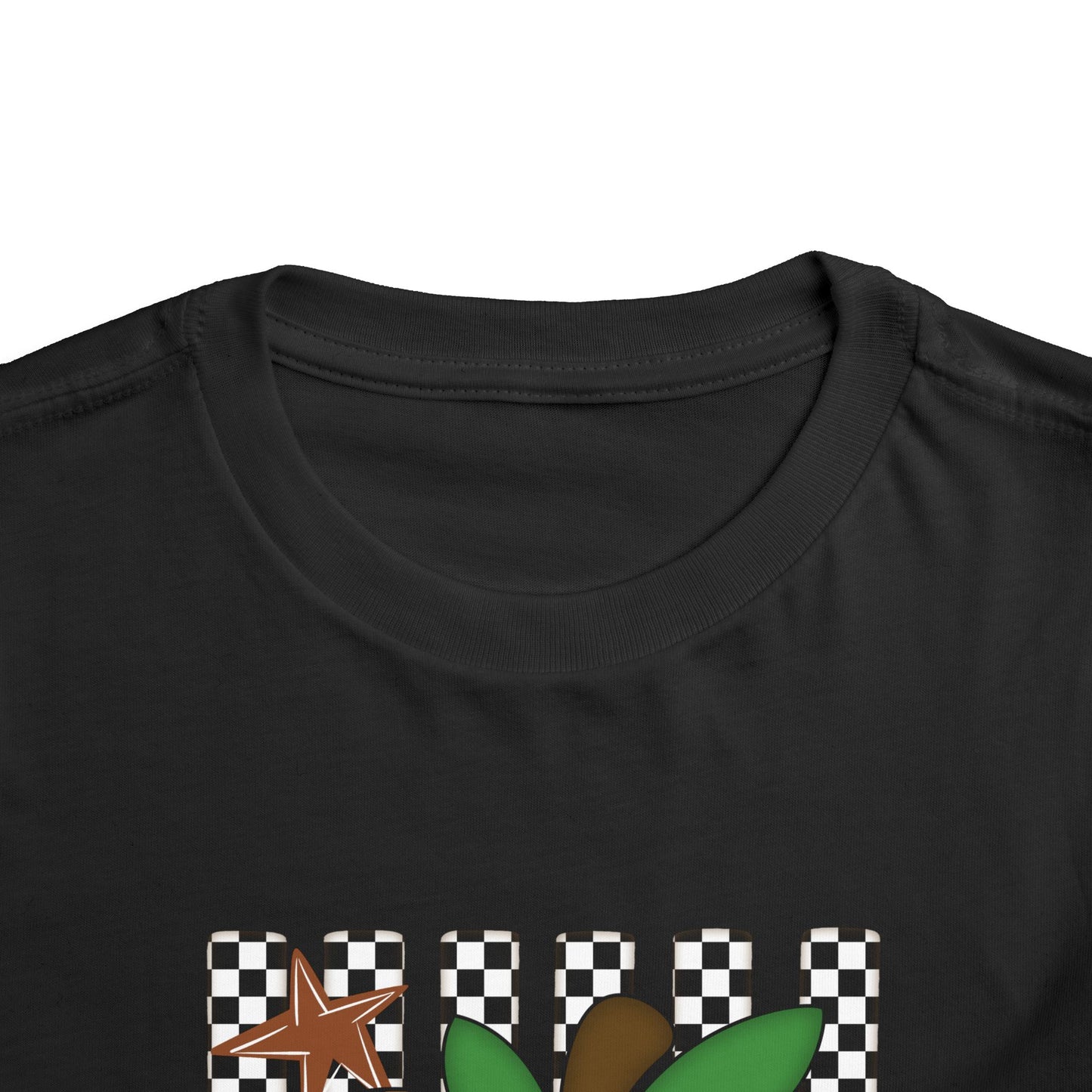 Kindergarten Leopard Apple Toddler Tee — Back-to-School Cute Checkered Shirt