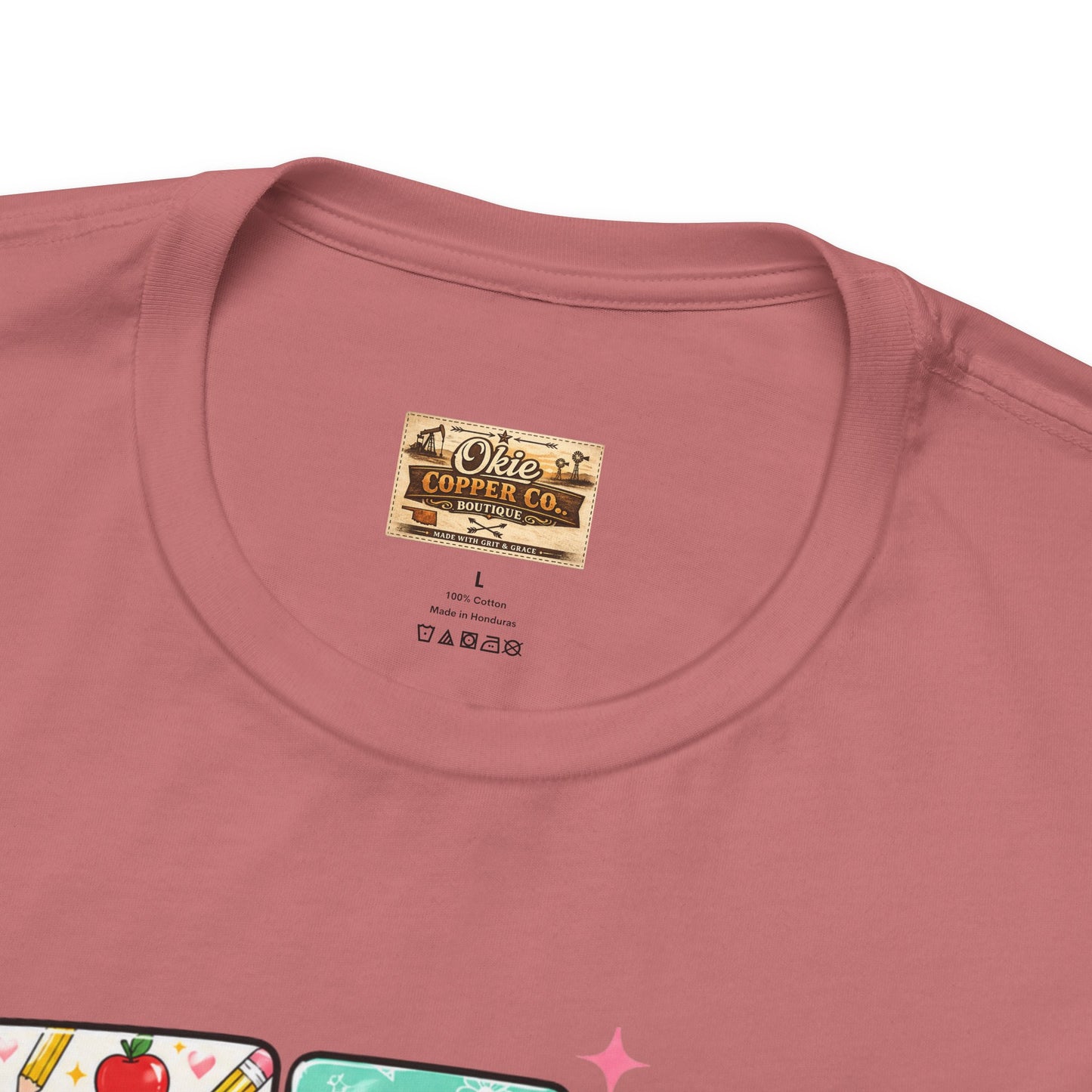 Teacher Floral Bow T-Shirt — Cute 'Teach er' Colorful School Shirt for Teachers