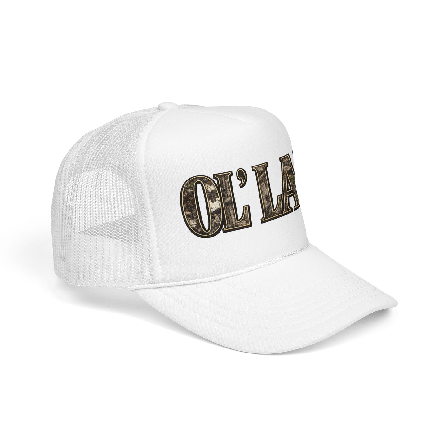 Ol' Lady Trucker Hat — Vintage Rustic Foam Cap for Country Style