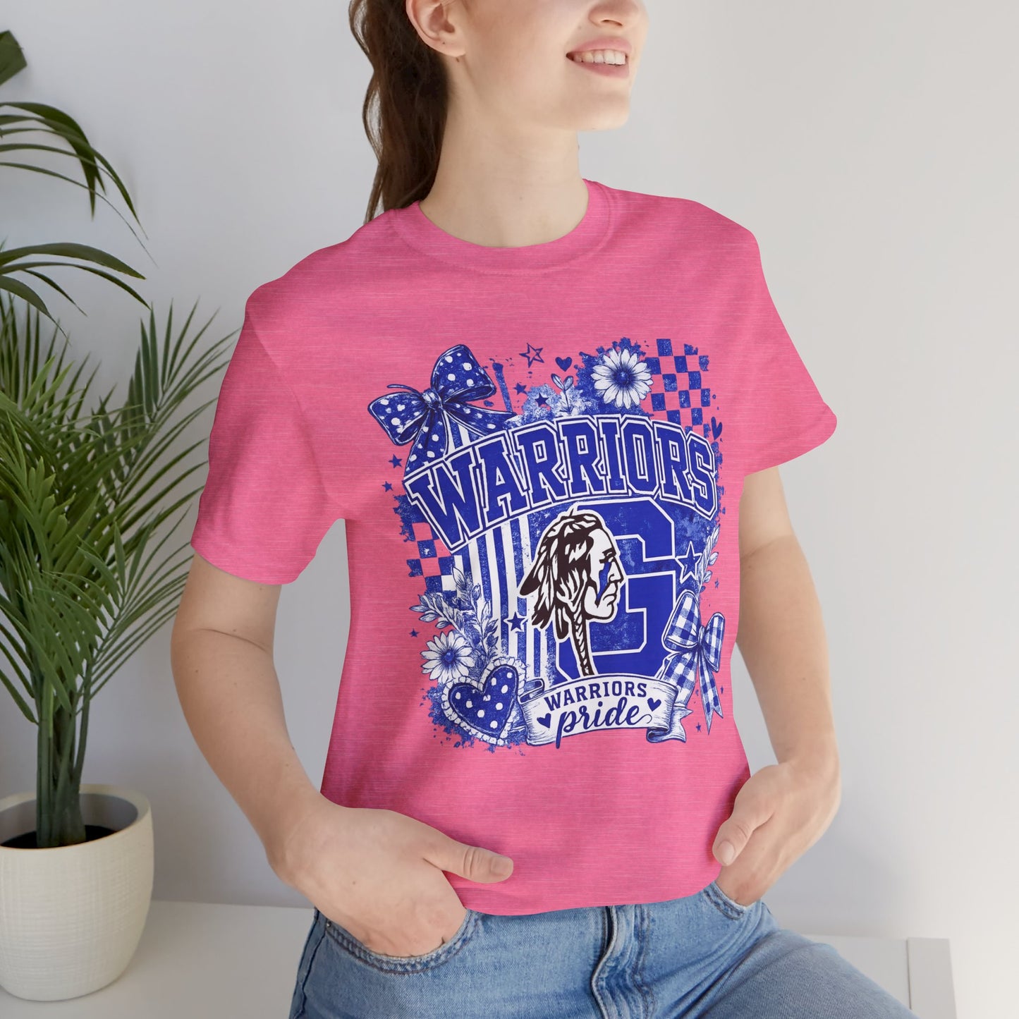 Warriors Pride Graphic Tee — School Spirit Warrior Mascot T-Shirt