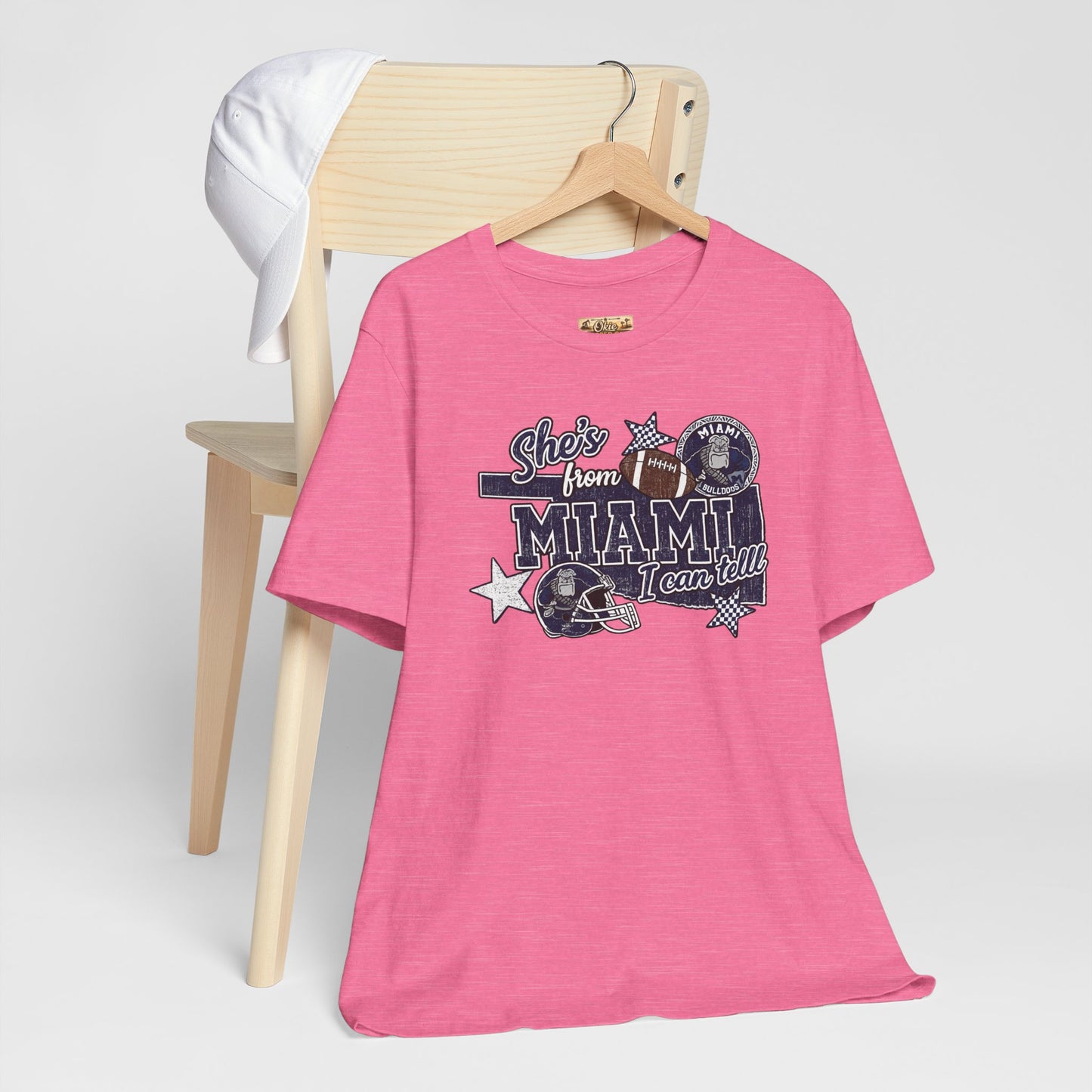 She's From Miami Graphic Tee — Retro Football Fan Shirt