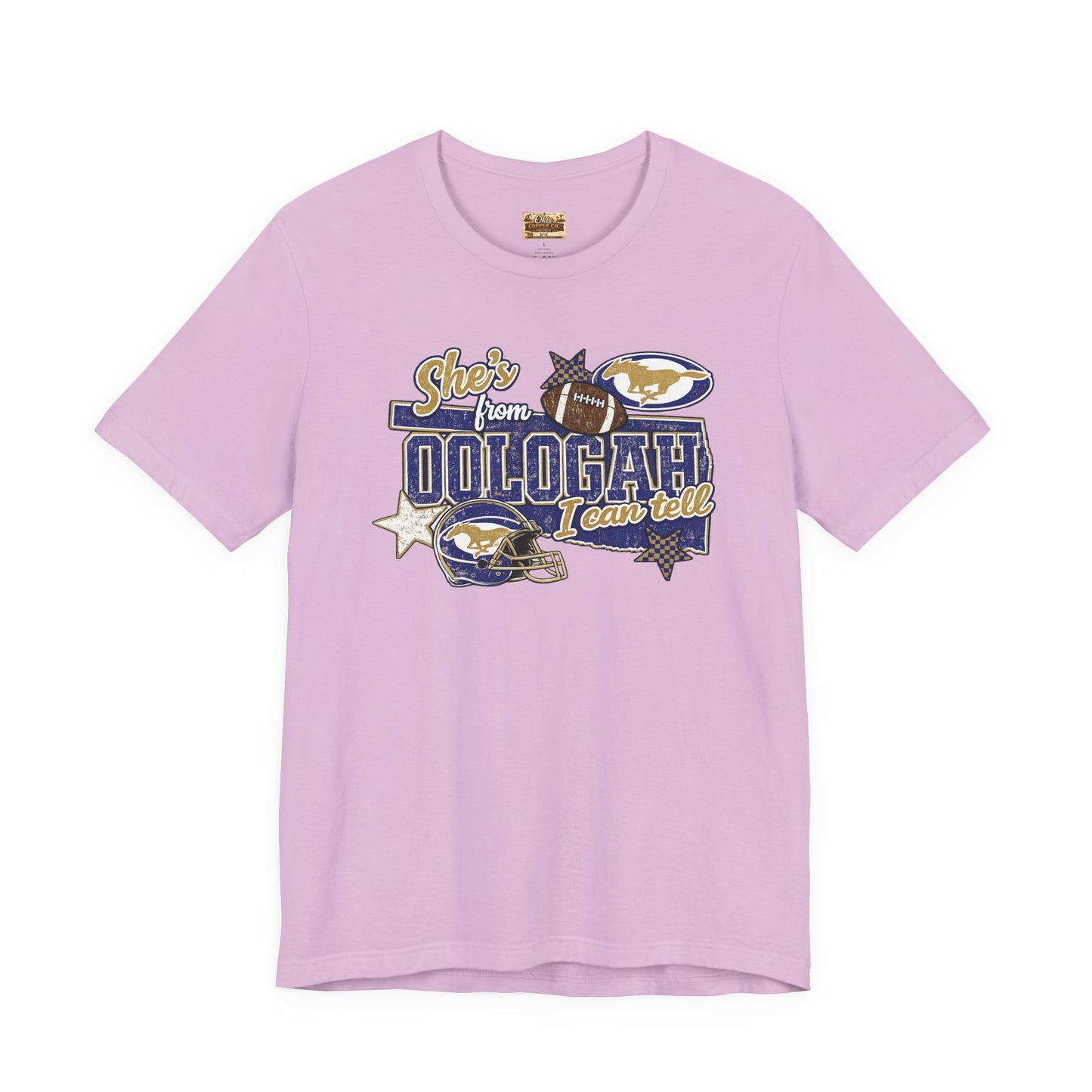 Oologah Team Tee — "Stay from Oologah Teamster" Vintage Football Graphic T-Shirt