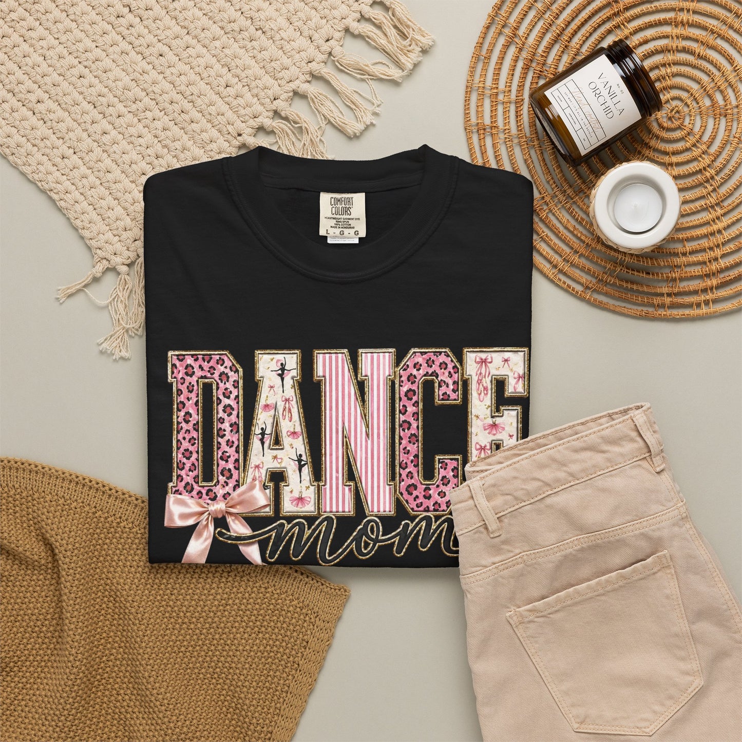 Dance Mom T-Shirt — Leopard Ballet Ribbon Graphic Tee
