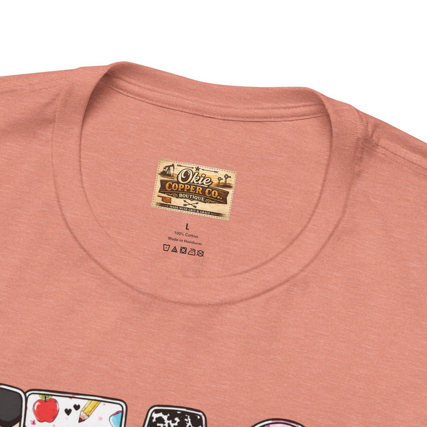 Teach Colorblock Graphic Tee – Cute Patterned Teacher T-Shirt