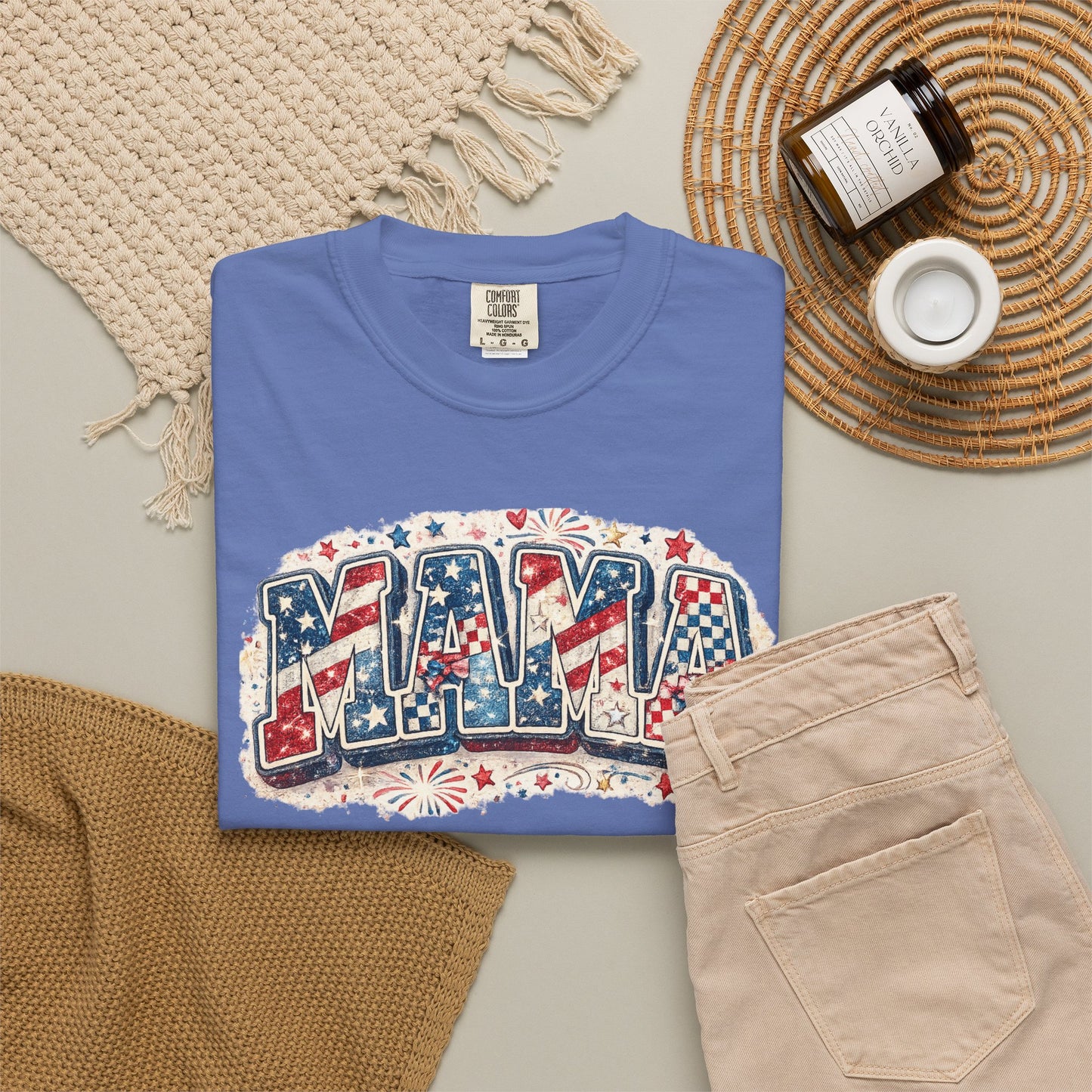 Mama Patriotic T-Shirt — Red White Blue Americana Graphic Tee