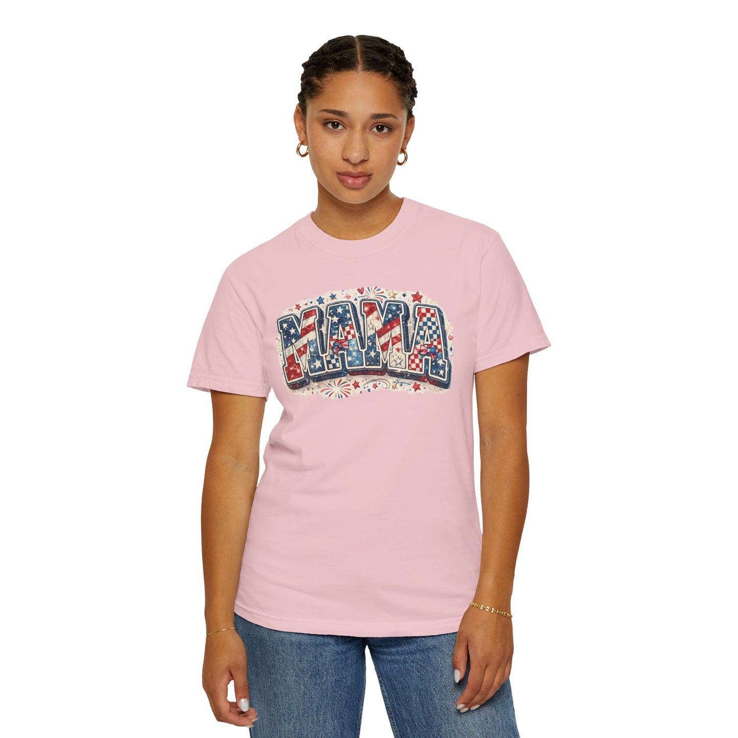 Mama Patriotic T-Shirt — Red White Blue Americana Graphic Tee