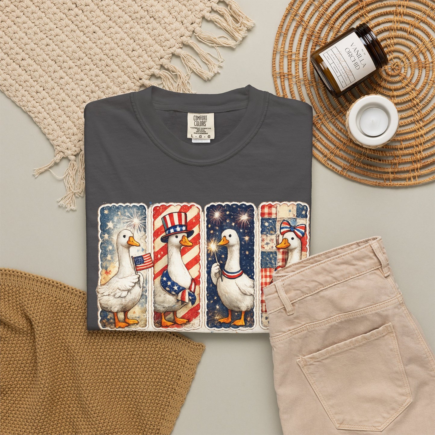 Patriotic Goose T-Shirt — "Just a patriotic goose" Americana Tee
