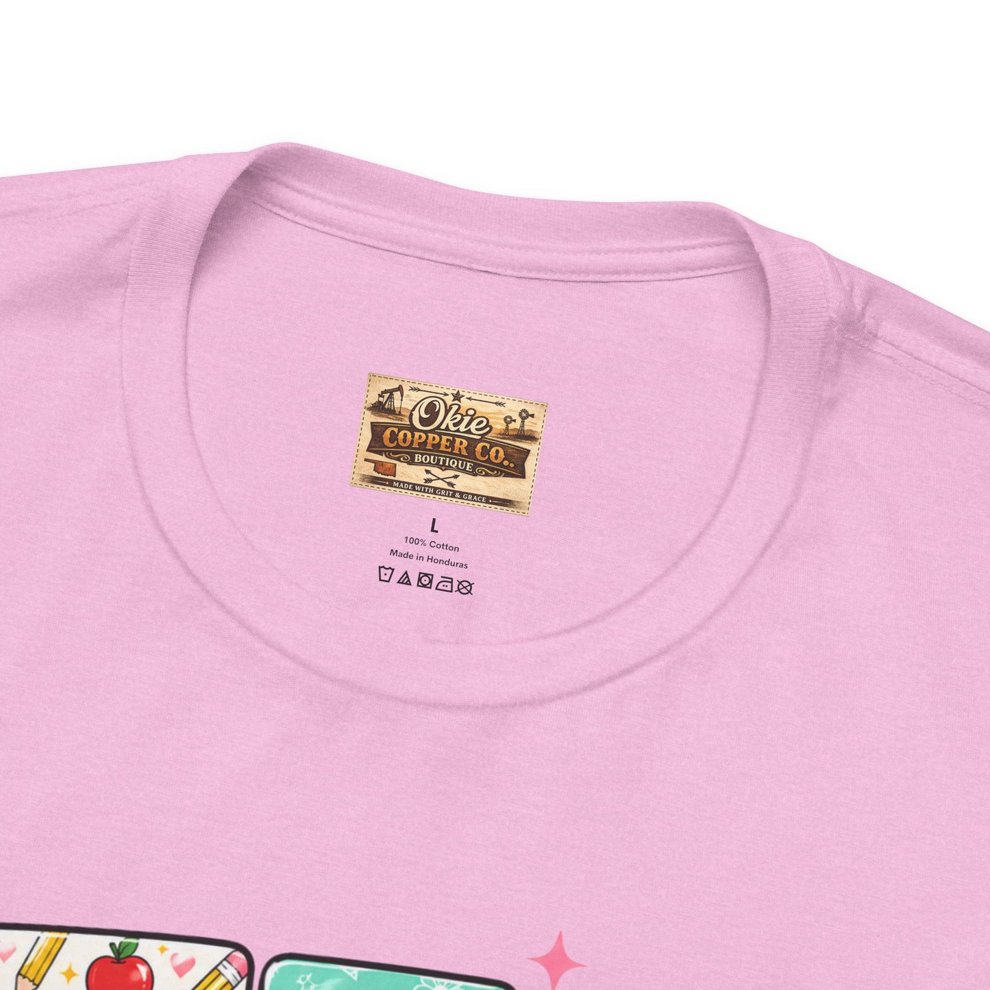 Teacher Floral Bow T-Shirt — Cute 'Teach er' Colorful School Shirt for Teachers