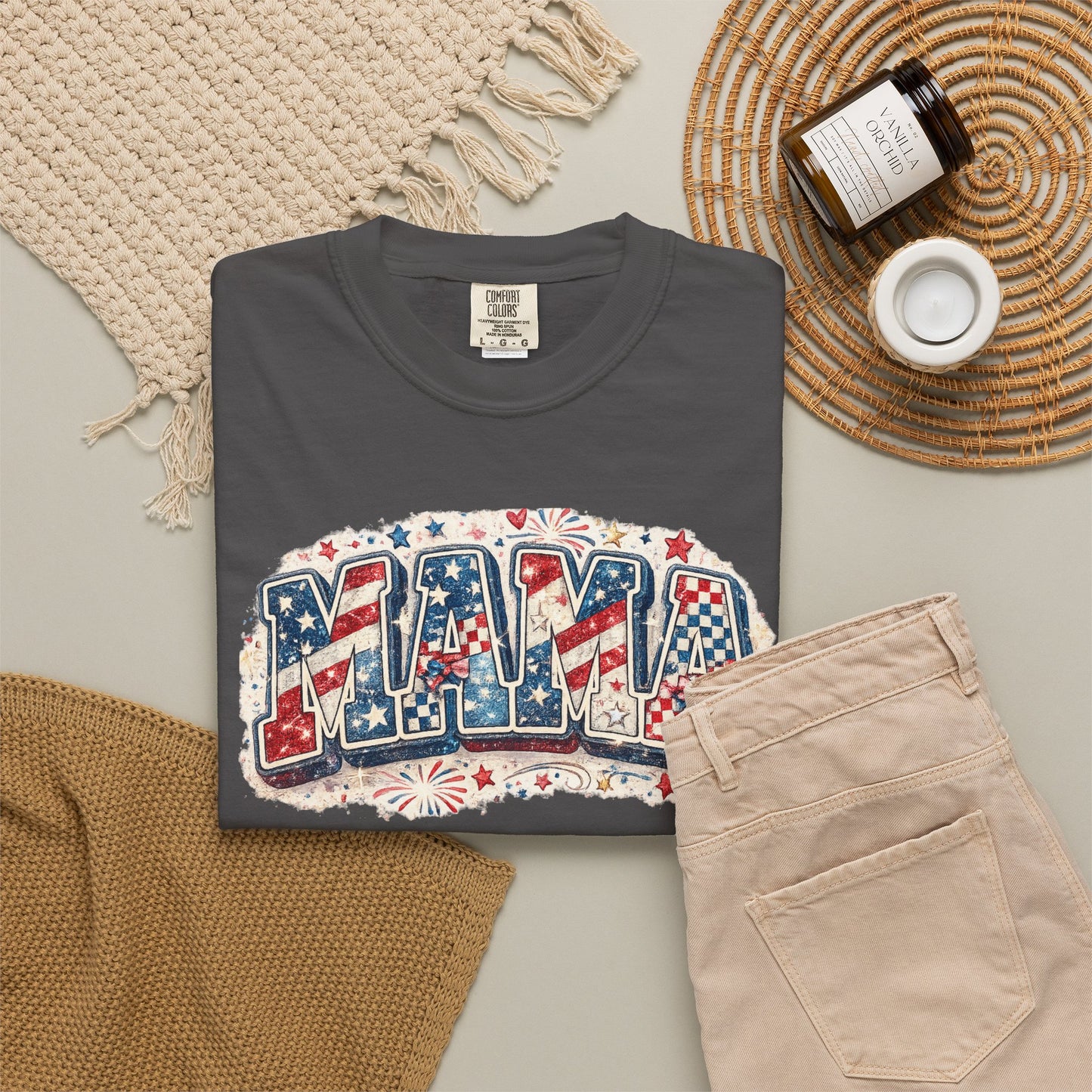 Mama Patriotic T-Shirt — Red White Blue Americana Graphic Tee