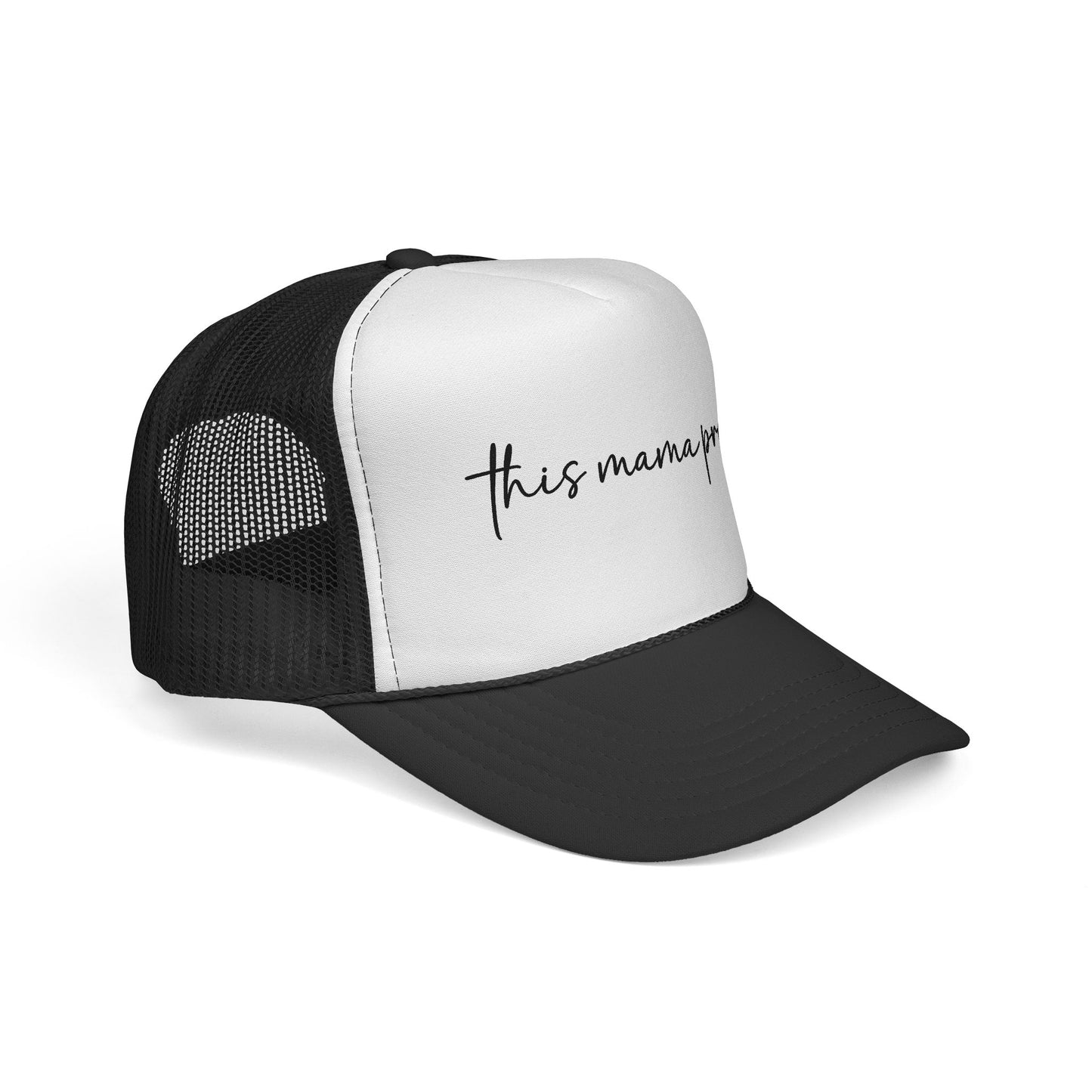 This Mama Prays Trucker Cap — Religious Mom Prayer Hat