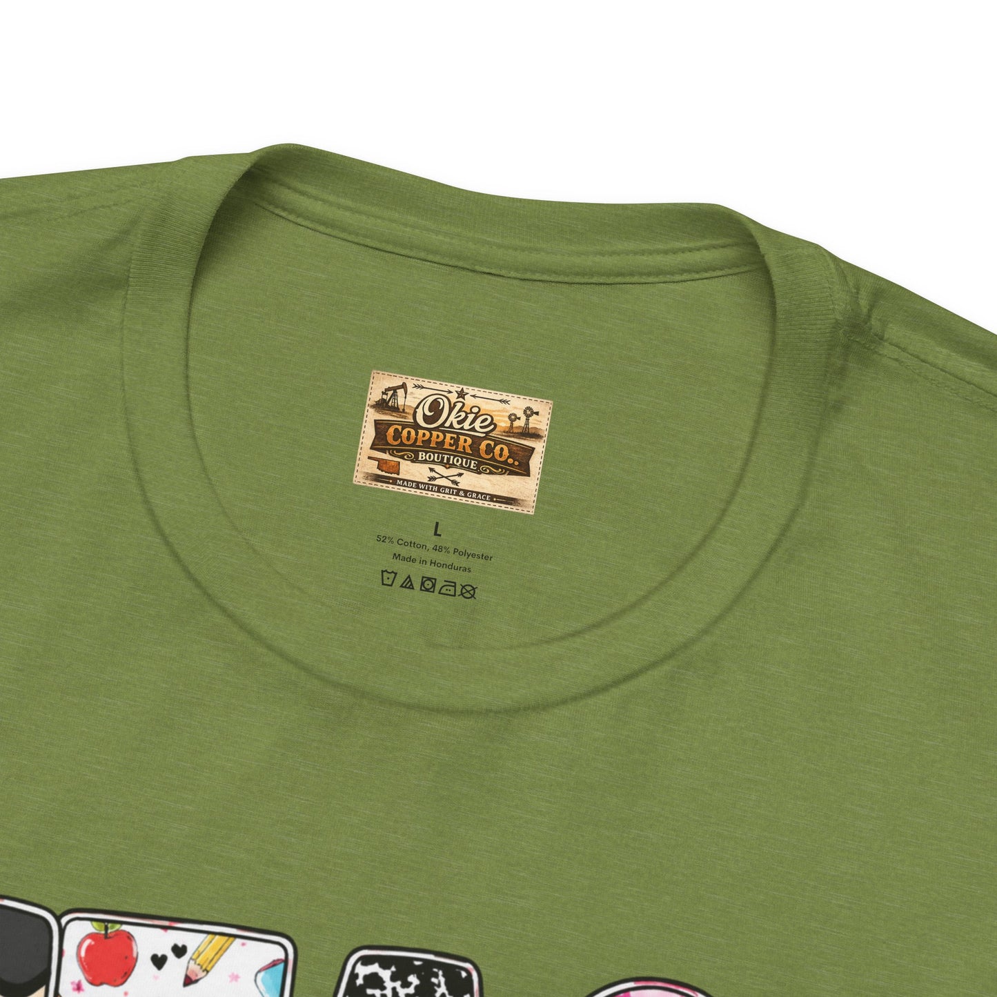 Teach Colorblock Graphic Tee – Cute Patterned Teacher T-Shirt
