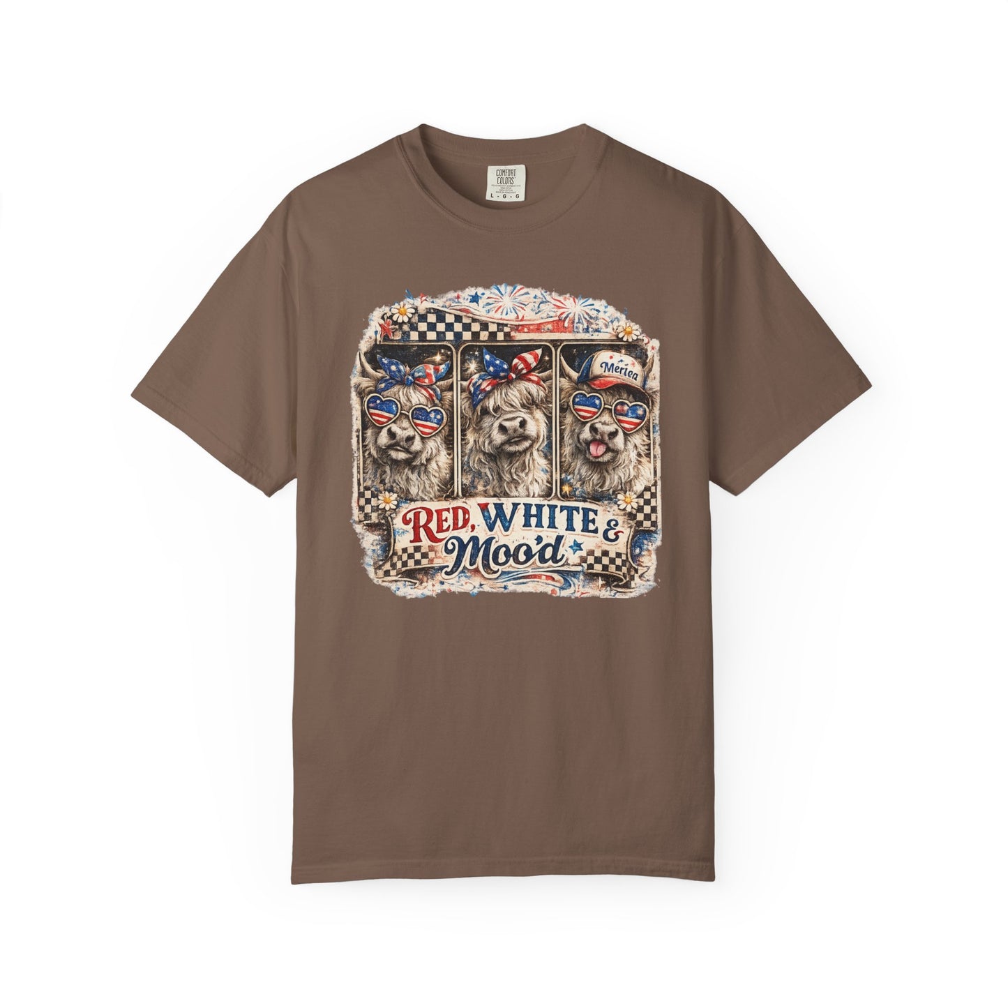 Patriotic Dogs "Red, White & Moo-d" T-Shirt