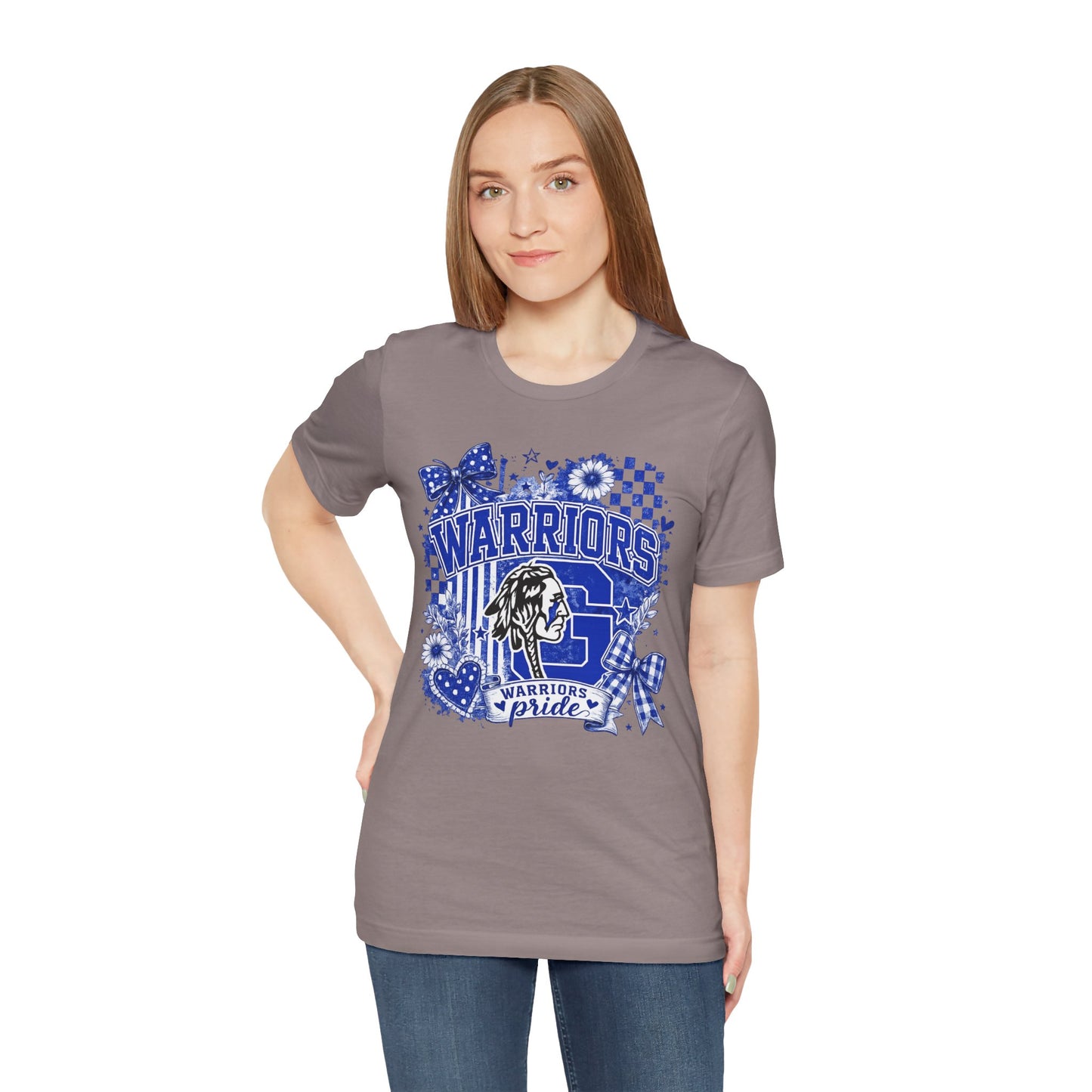 Warriors Pride Graphic Tee — School Spirit Warrior Mascot T-Shirt