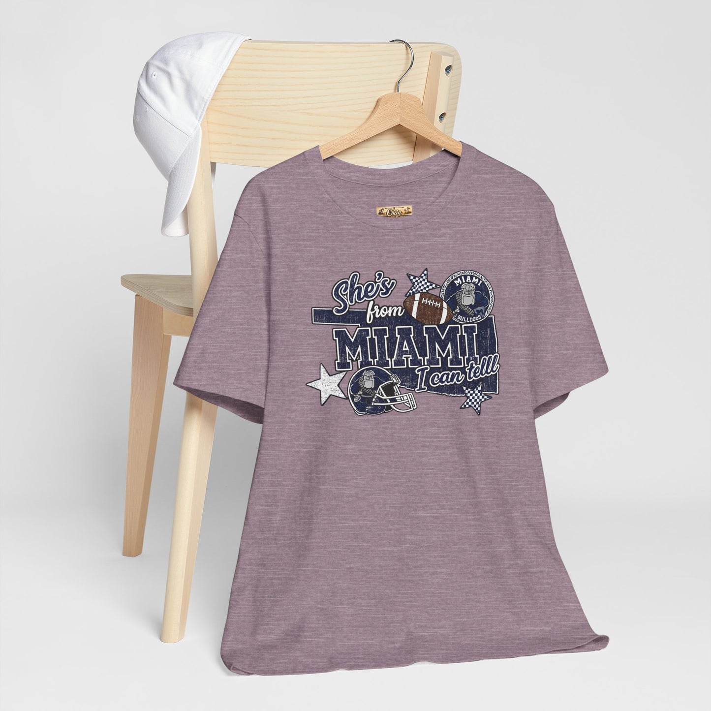 She's From Miami Graphic Tee — Retro Football Fan Shirt