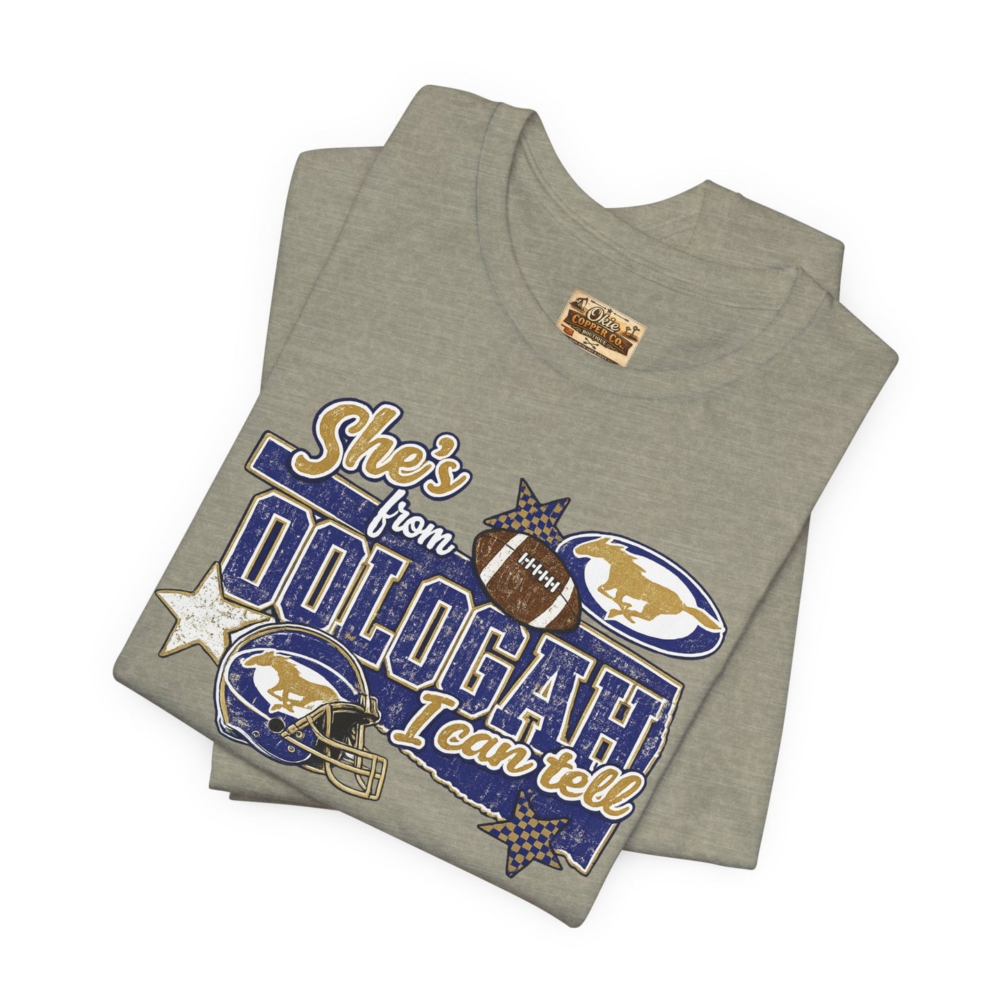 Oologah Team Tee — "Stay from Oologah Teamster" Vintage Football Graphic T-Shirt