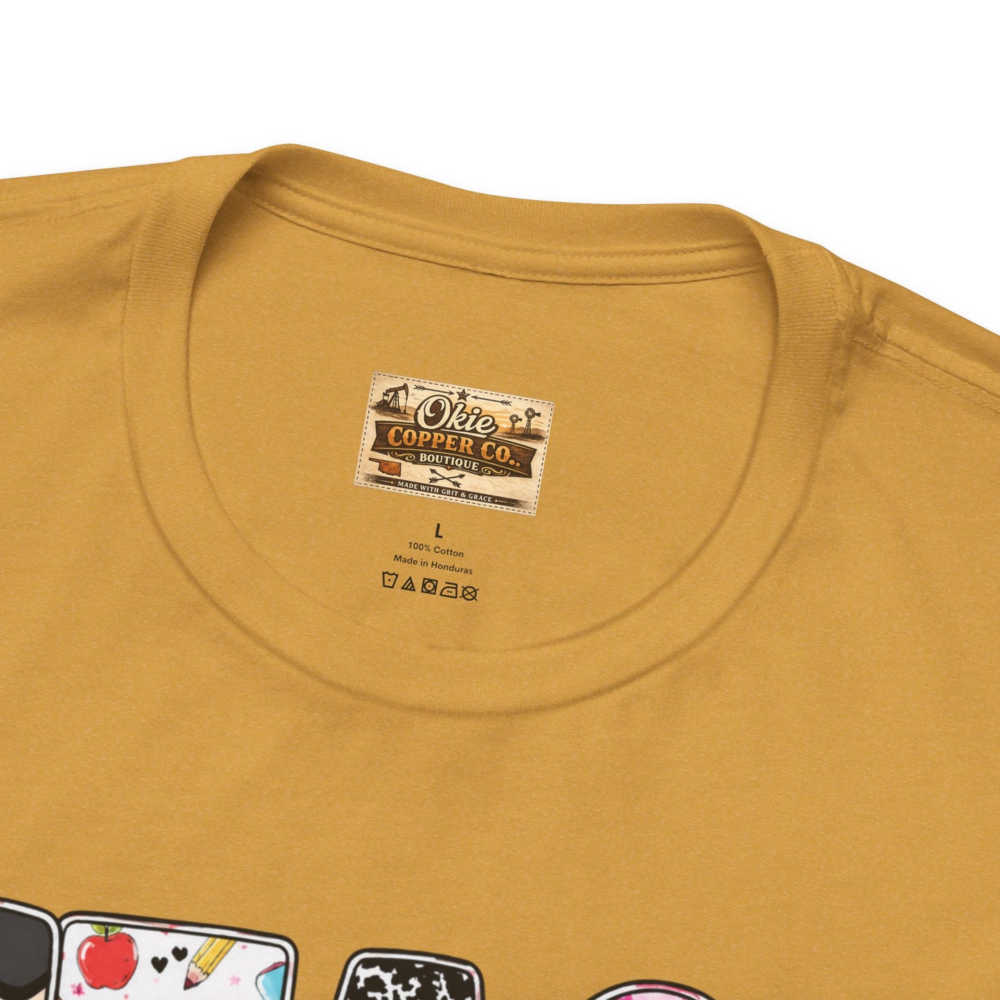 Teach Colorblock Graphic Tee – Cute Patterned Teacher T-Shirt