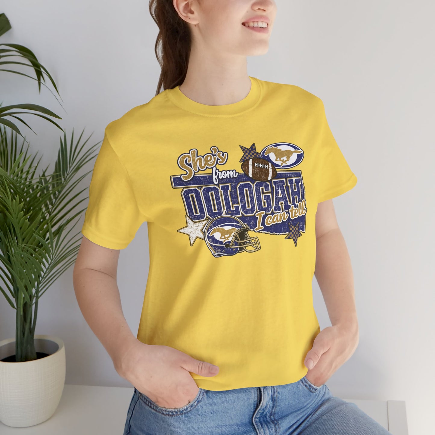 Oologah Team Tee — "Stay from Oologah Teamster" Vintage Football Graphic T-Shirt