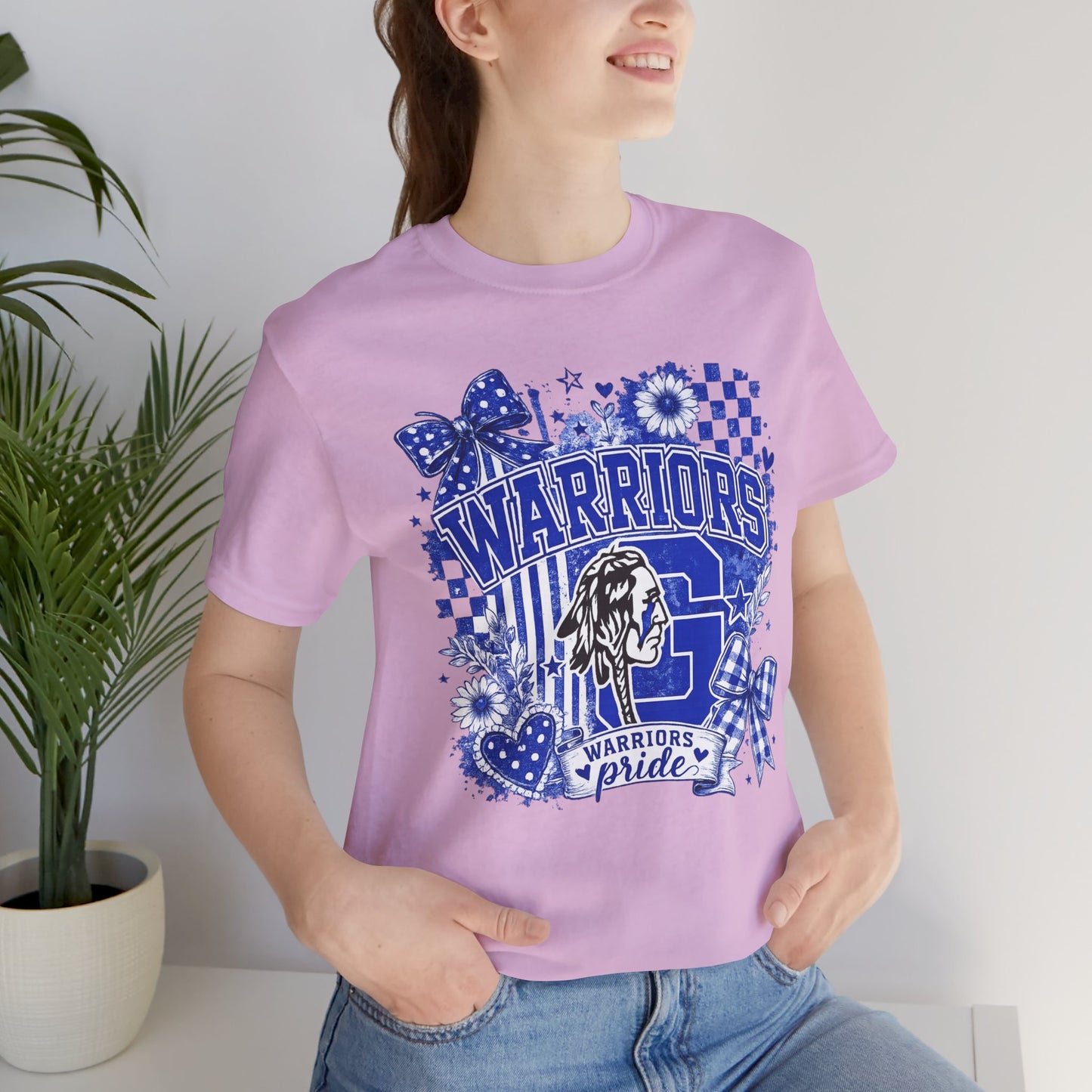Warriors Pride Graphic Tee — School Spirit Warrior Mascot T-Shirt